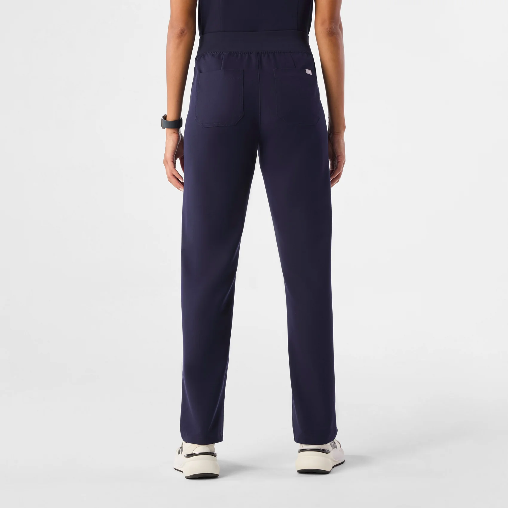 women's Navy Livingston⢠High Waisted - Petite Basic Scrub Pants - Image 4