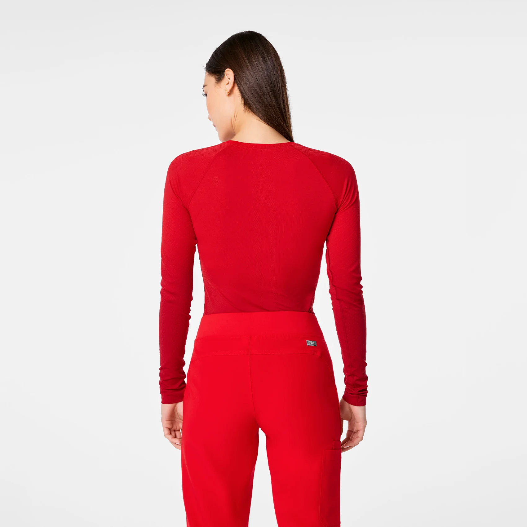 women's Lunar New Year Ombre Pop Red Salta Seamless - Longsleeve Underscrub - Image 4