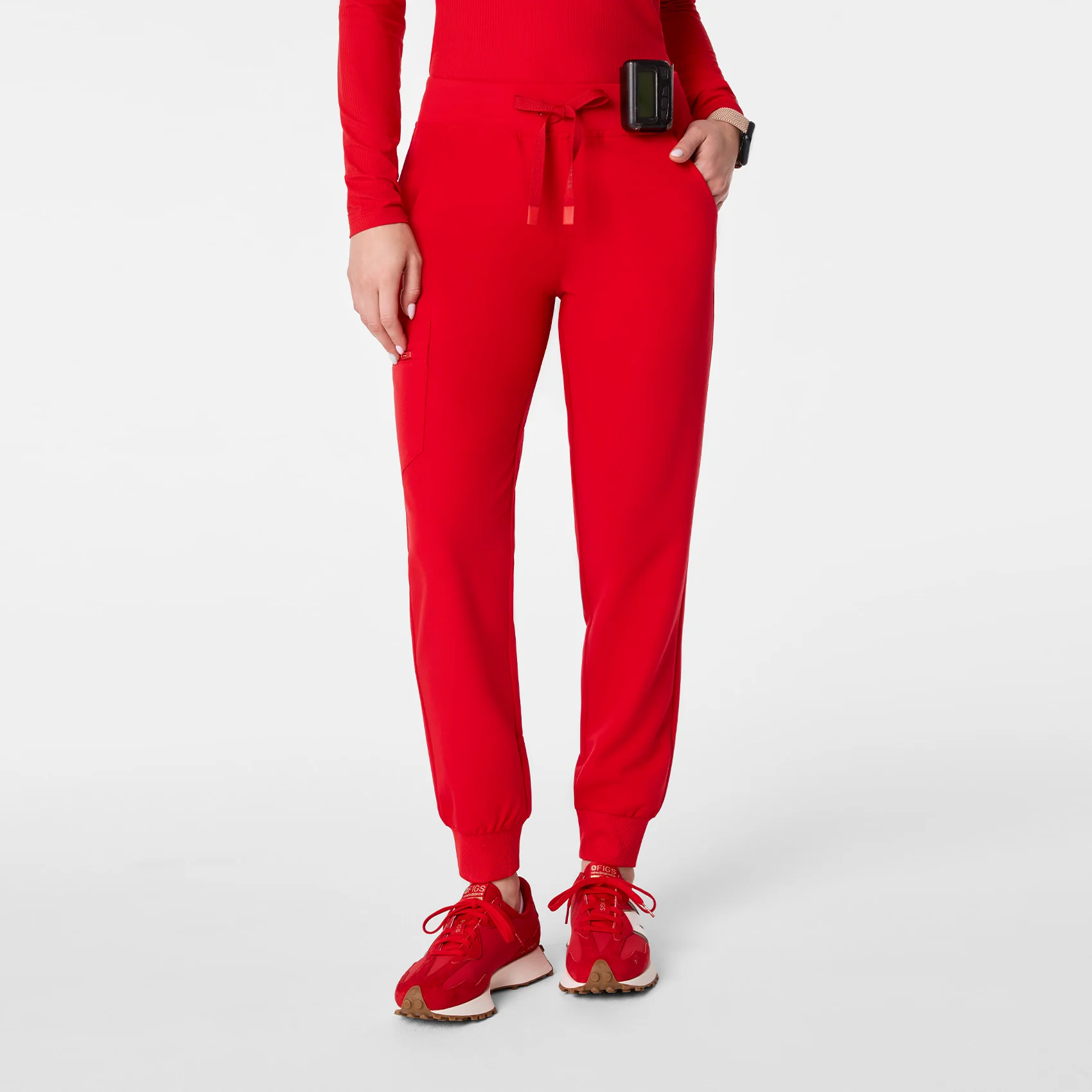 women's Lunar New Year Pop Red Zamora - Jogger Scrub Pantā¢