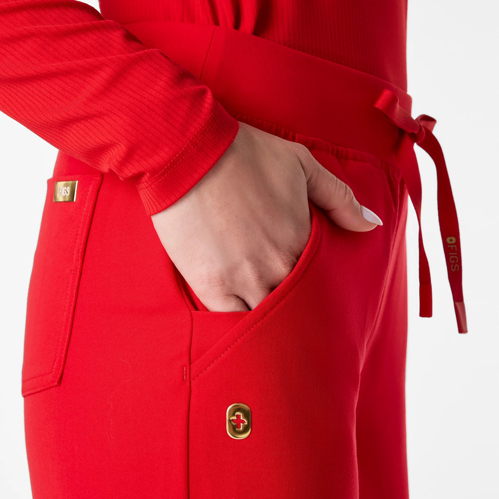 women's Lunar New Year Pop Red Zamora - Jogger Scrub Pant⢠- Image 2
