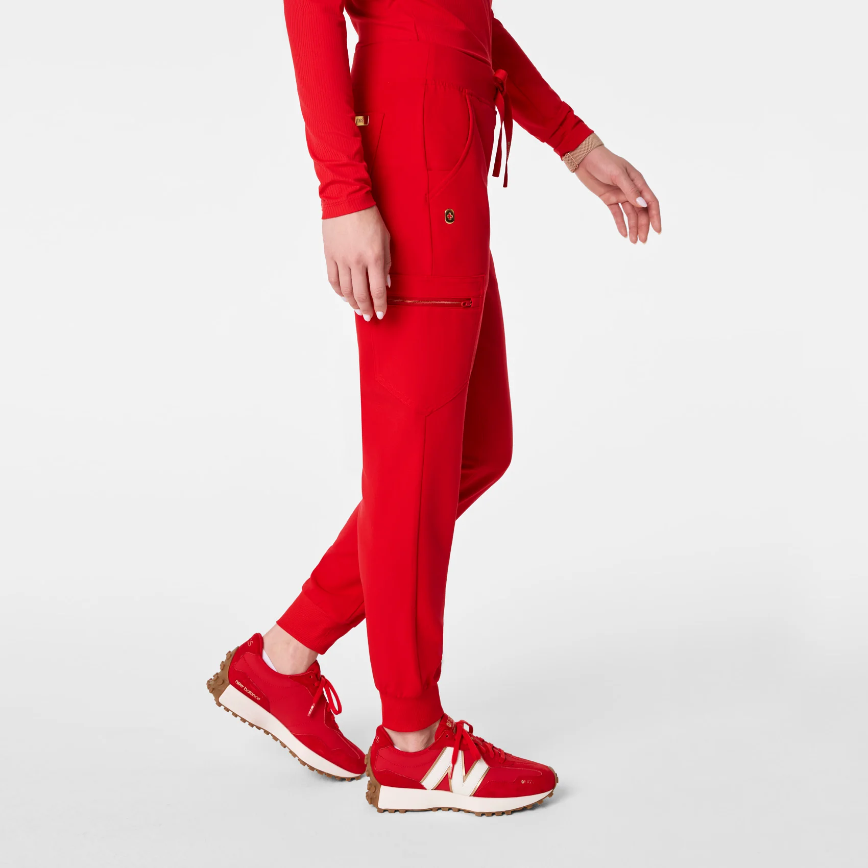 women's Lunar New Year Pop Red Zamora - Jogger Scrub Pant⢠- Image 4