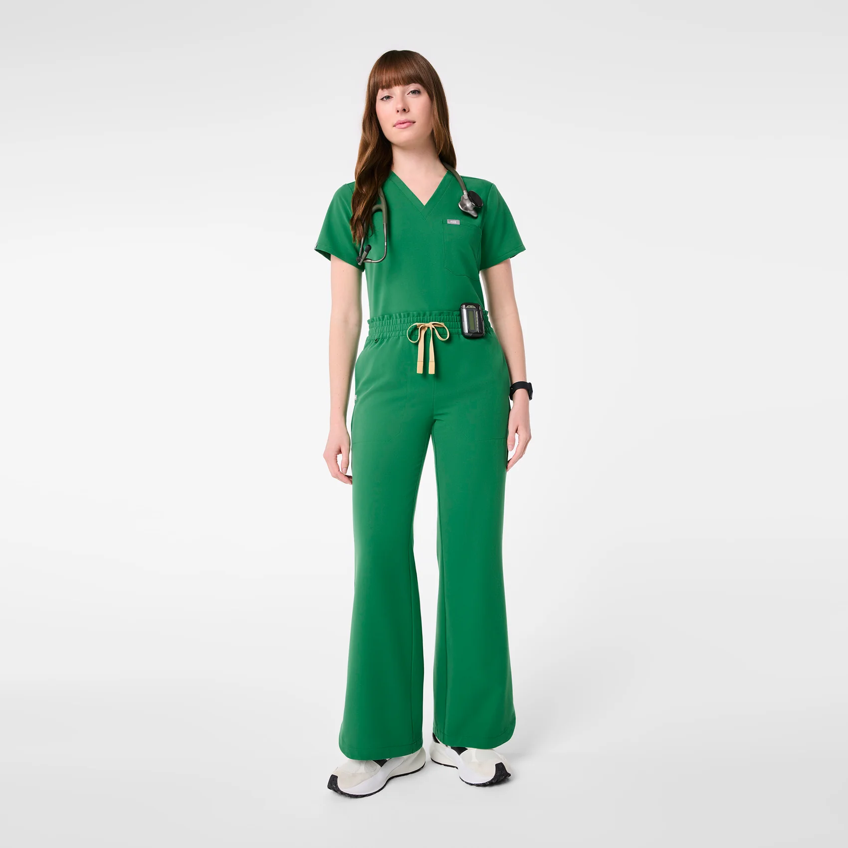 women's Indocyanine Green Marseille Wide Leg - Scrub Pant - Image 3