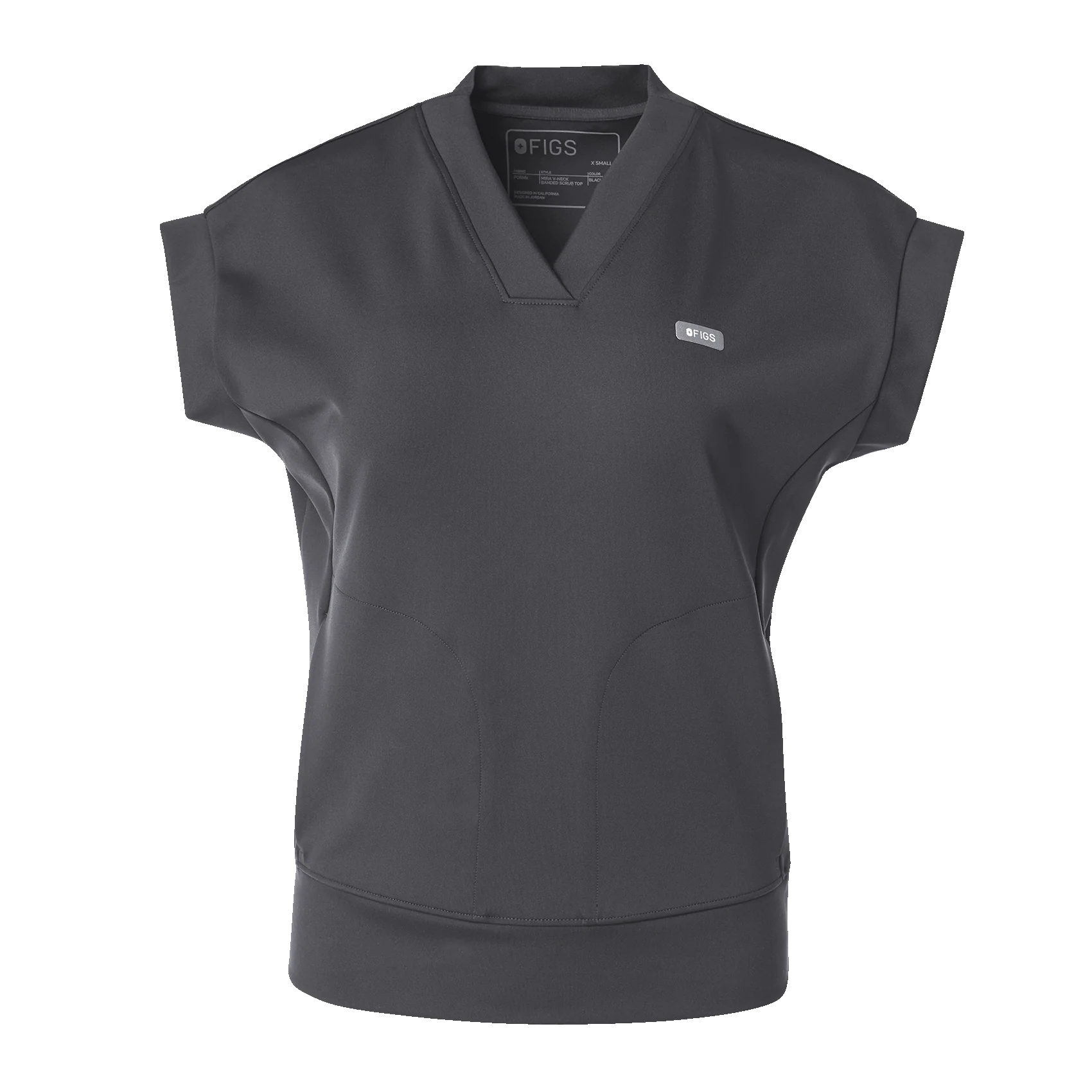 women's Charcoal Mira FORMx V-Neck - Scrub Top™ - Image 11