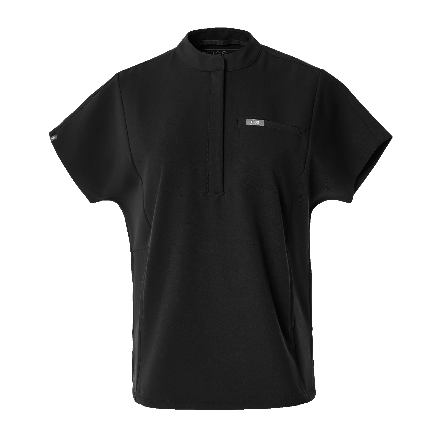 women's Black Montex - Mock Neck Scrub Top (3XL-6XL) - Image 6