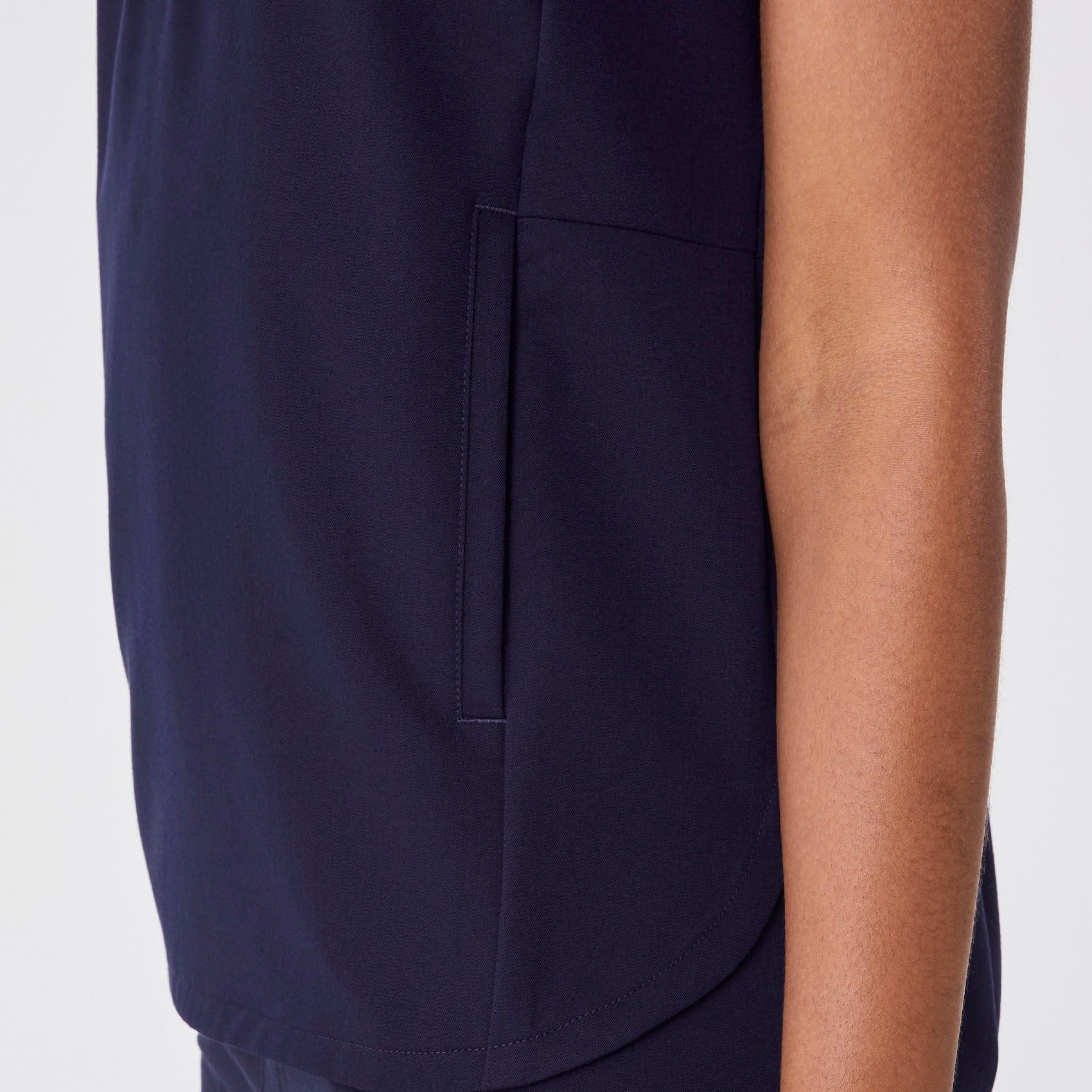 women's Navy Montex - Mock Neck Scrub Top - Image 6