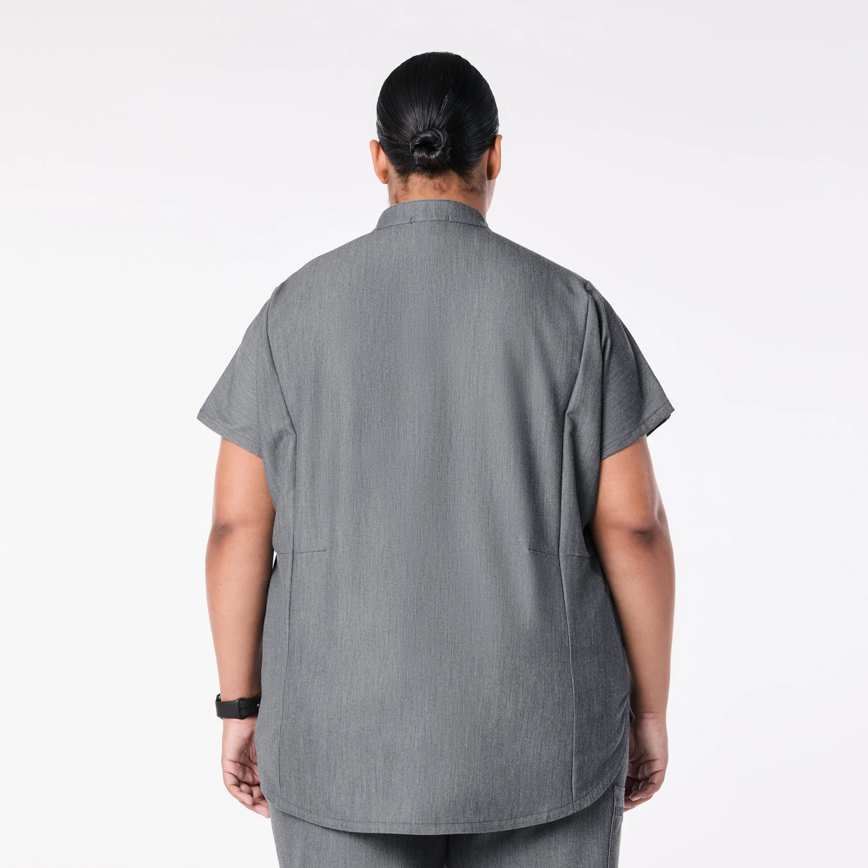 women's Graphite Montex - Mock Neck Scrub Top (3XL-6XL) - Image 4