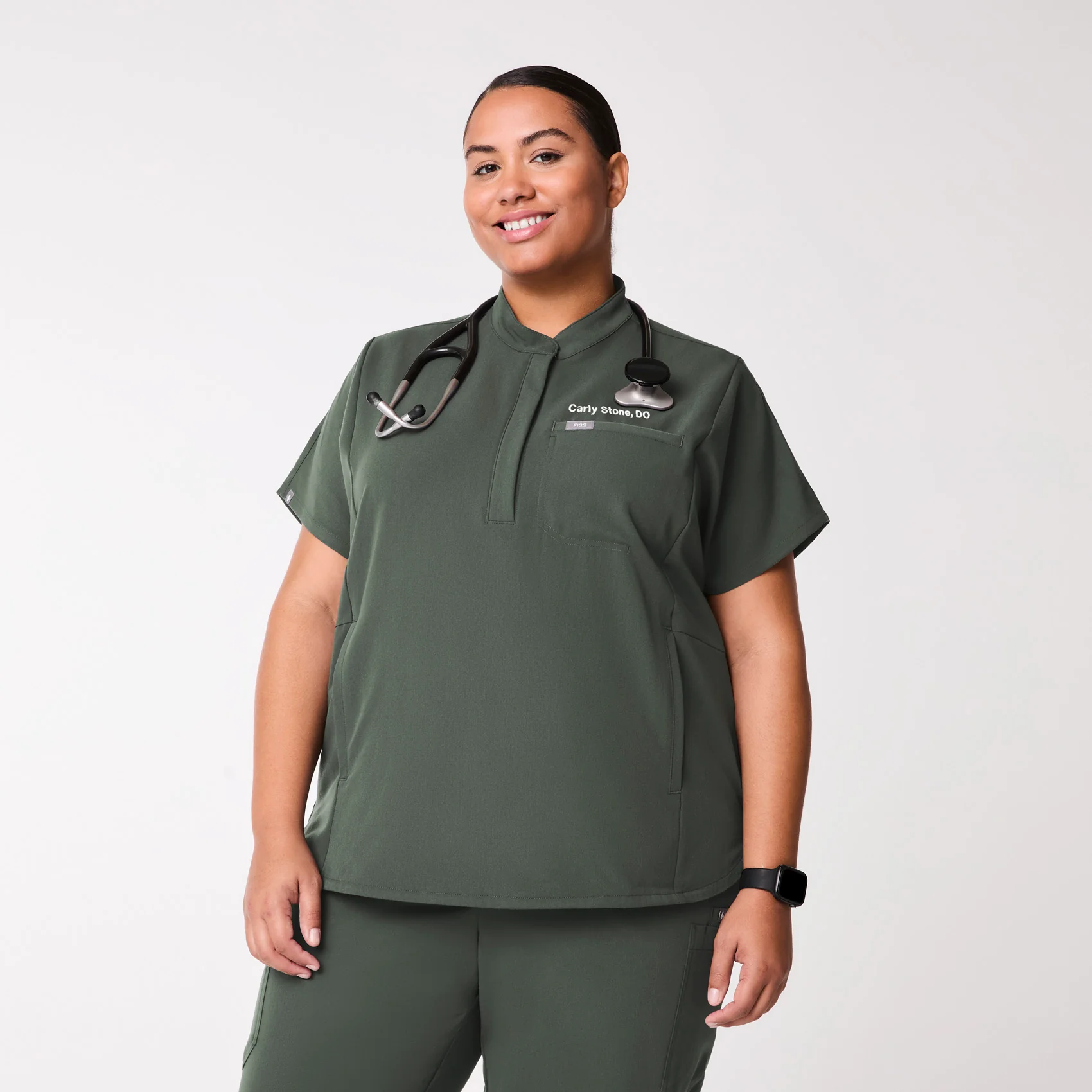 women's Moss Montex - Mock Neck Scrub Top (3XL-6XL)