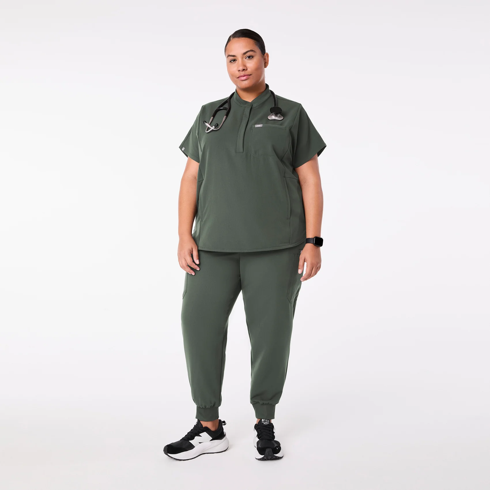 women's Moss Montex - Mock Neck Scrub Top (3XL-6XL) - Image 2