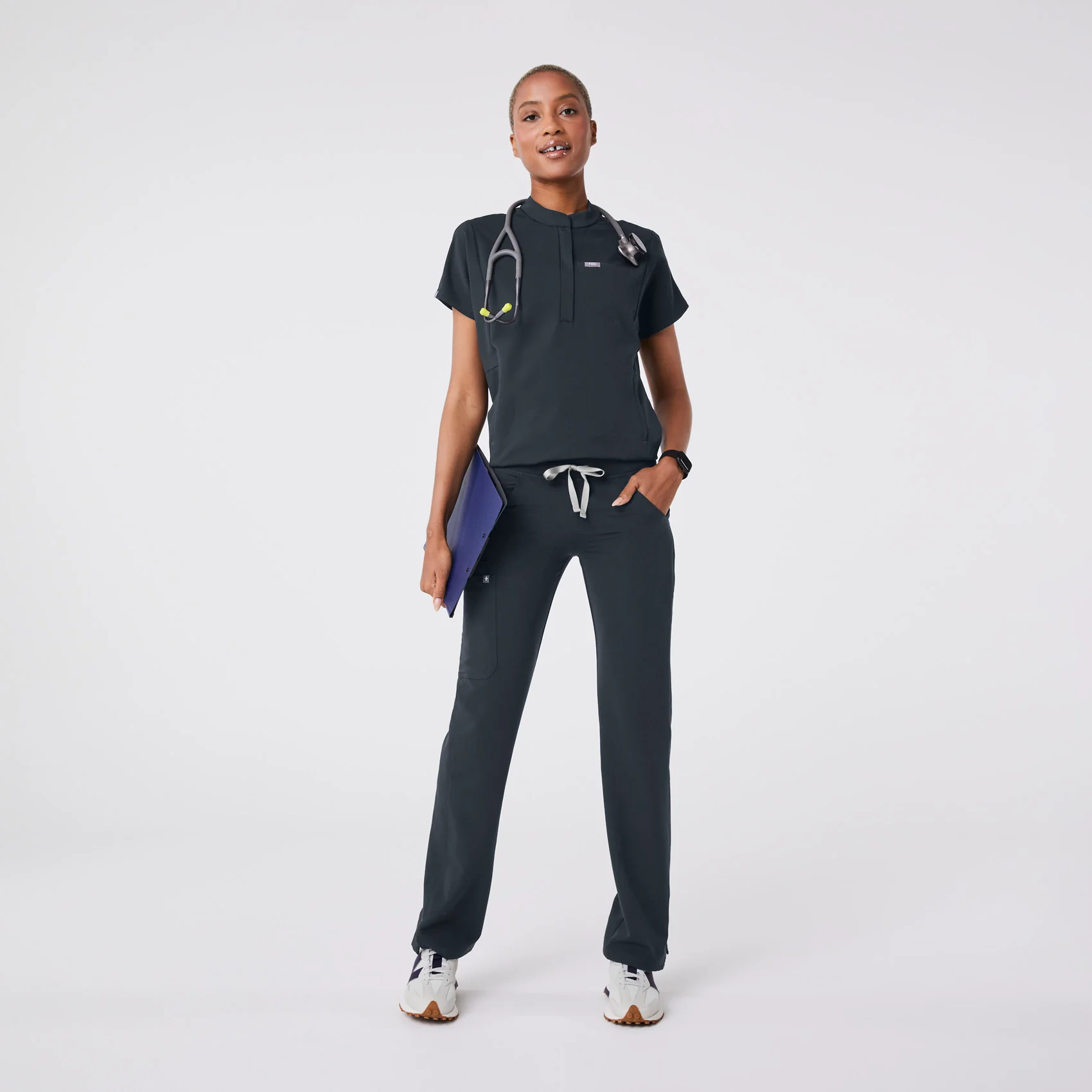 women's Dark Harbor Montex - Mock Neck Scrub Top - Image 2