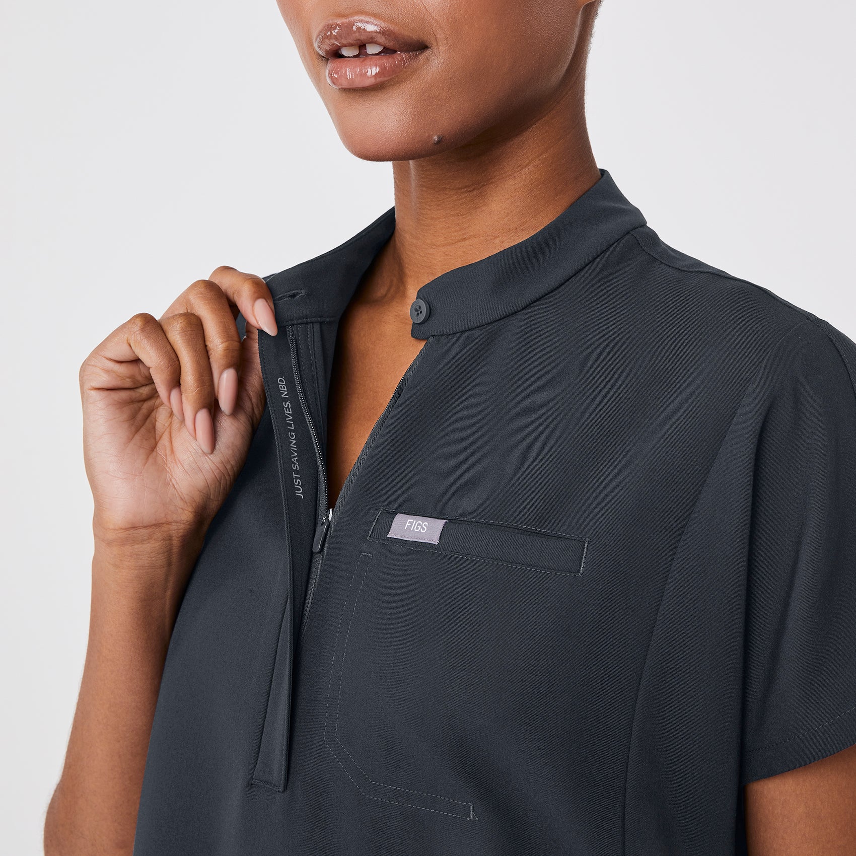women's Dark Harbor Montex - Mock Neck Scrub Top - Image 5