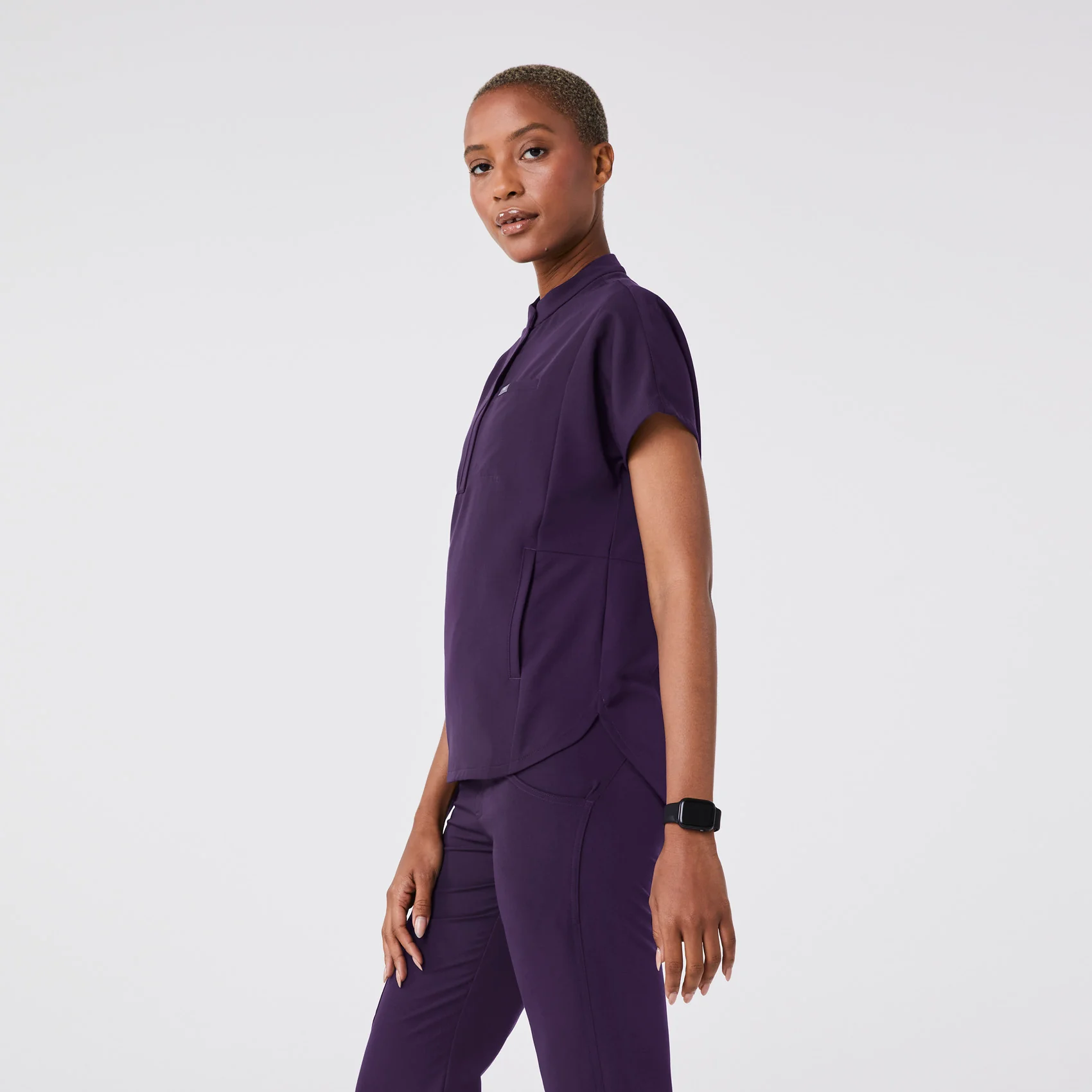 women's Purple Jam Montex - Mock Neck Scrub Top - Image 3