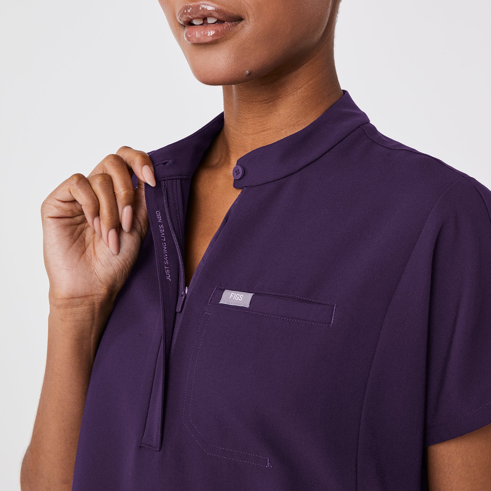 women's Purple Jam Montex - Mock Neck Scrub Top - Image 5