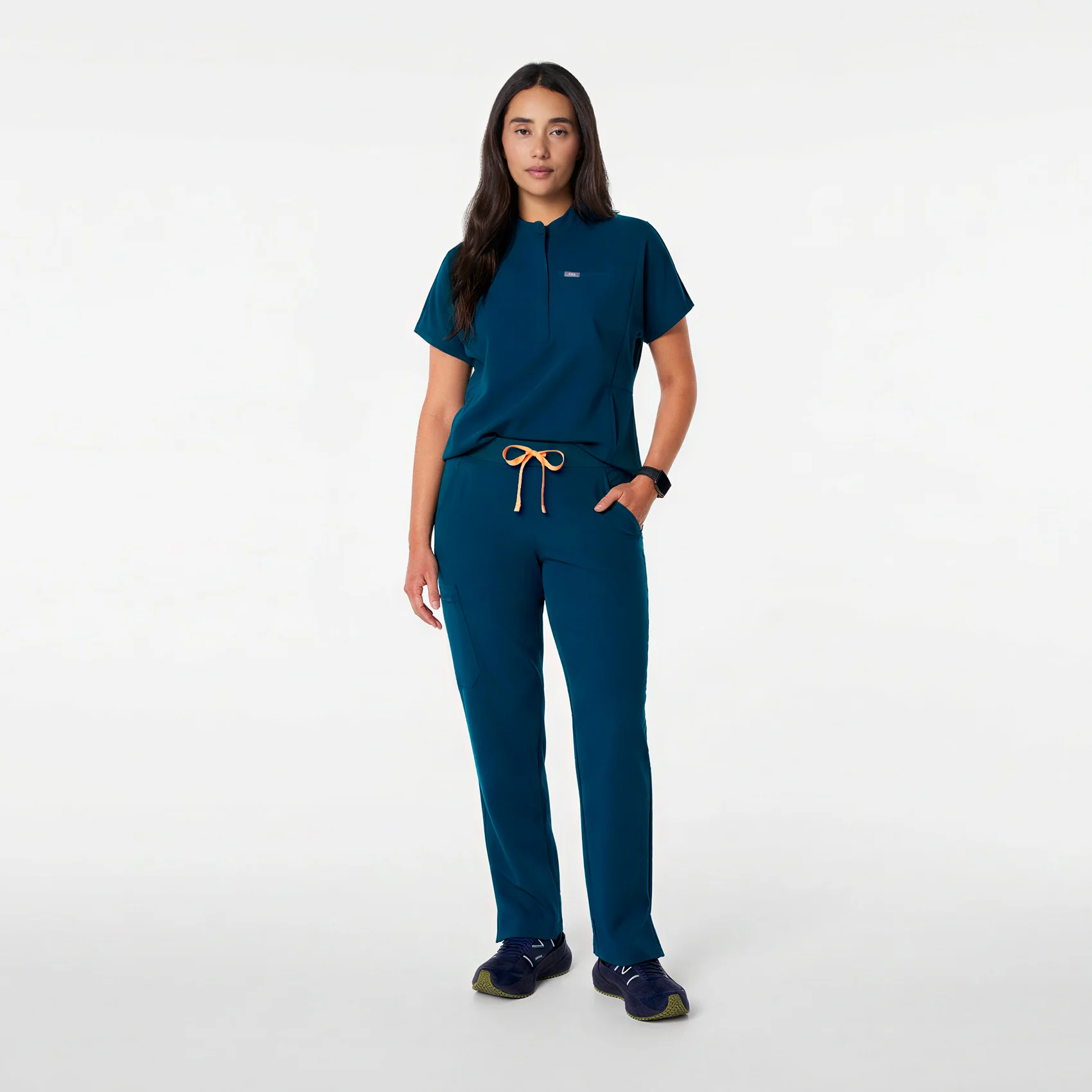 women's Deep Reef Montex - Mock Neck Scrub Top - Image 2