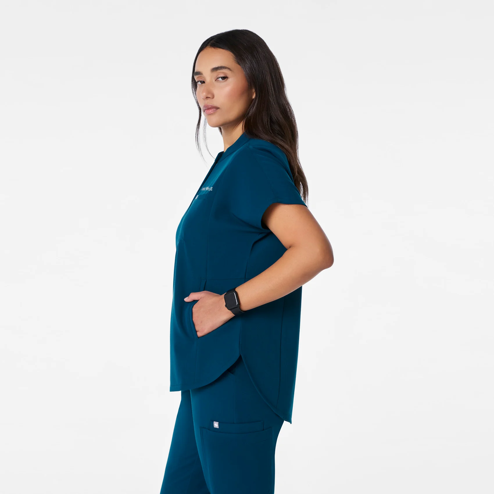 women's Deep Reef Montex - Mock Neck Scrub Top - Image 3