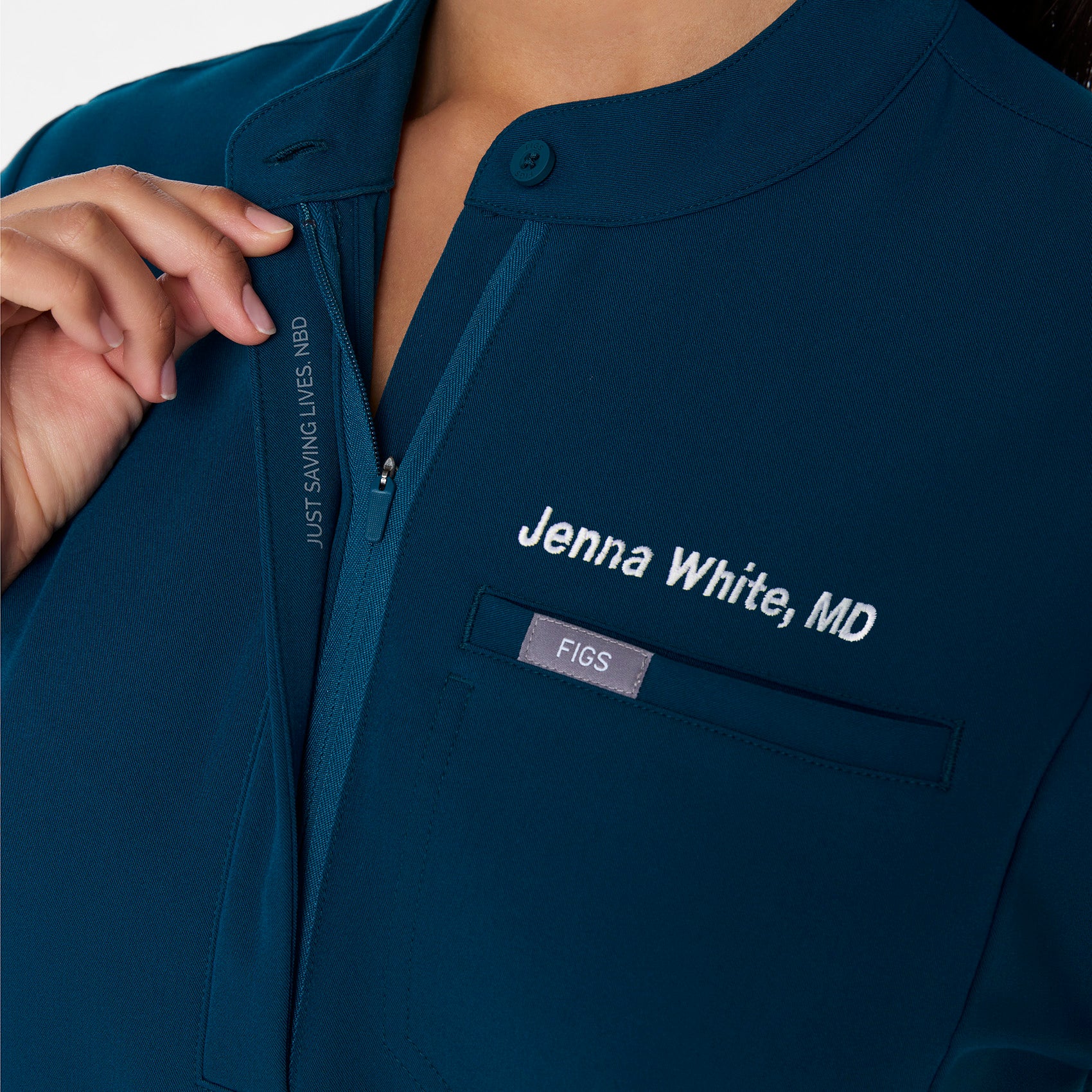 women's Deep Reef Montex - Mock Neck Scrub Top - Image 7