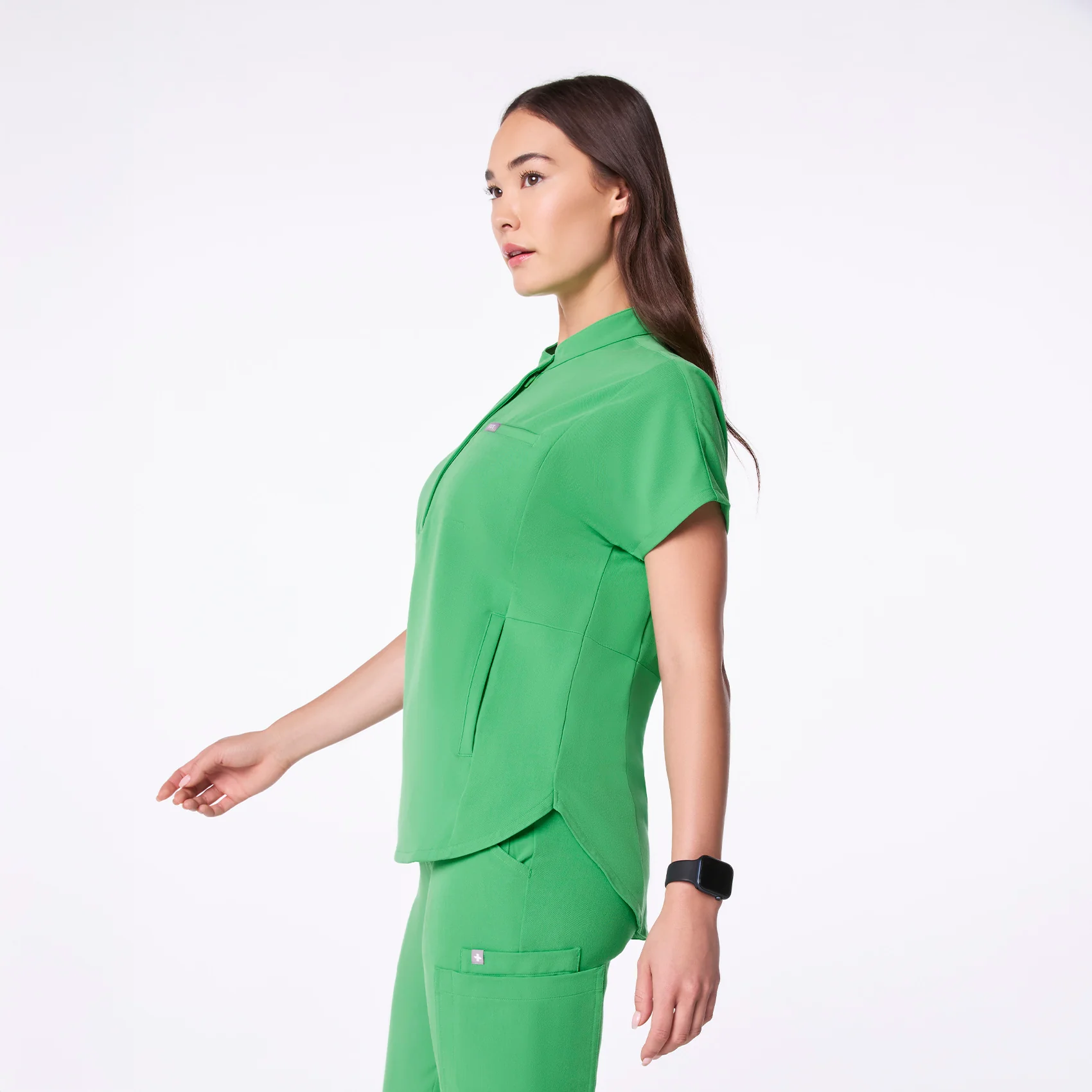 women's Emerald Montex - Mock Neck Scrub Top - Image 3