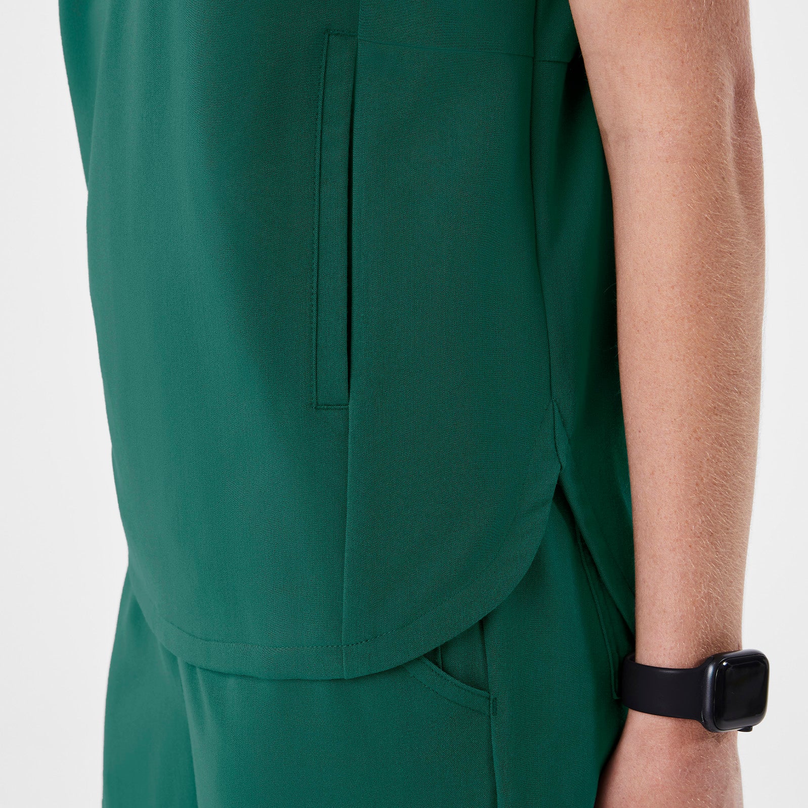 women's Hunter Green Montex - Mock Neck Scrub Top - Image 8