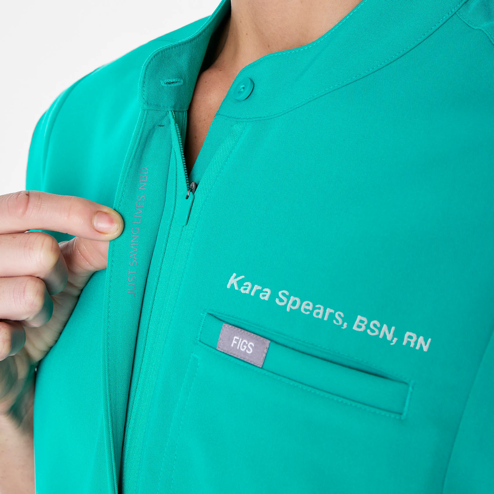 women's Lagoon Montex - Mock Neck Scrub Top - Image 7