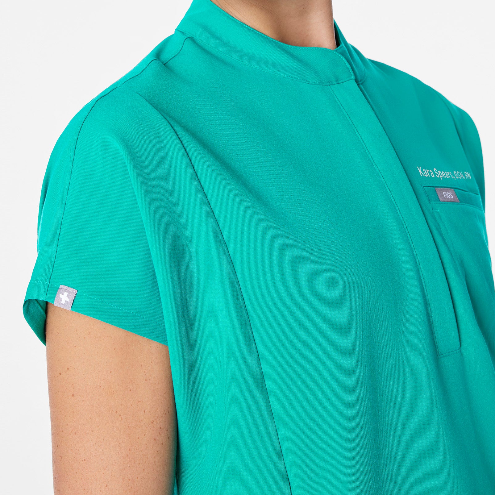 women's Lagoon Montex - Mock Neck Scrub Top - Image 8