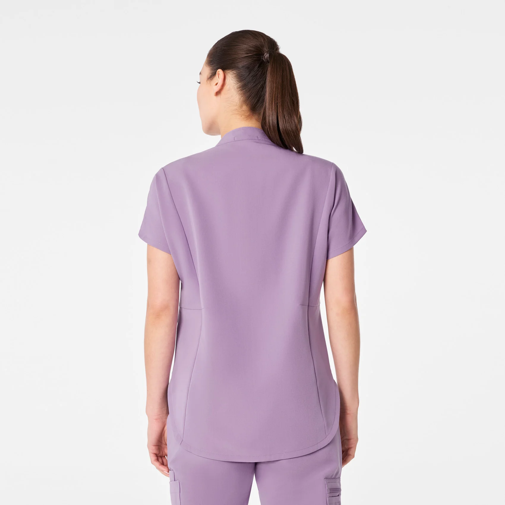 women's Purple Haze Montex - Mock Neck Scrub Top - Image 4