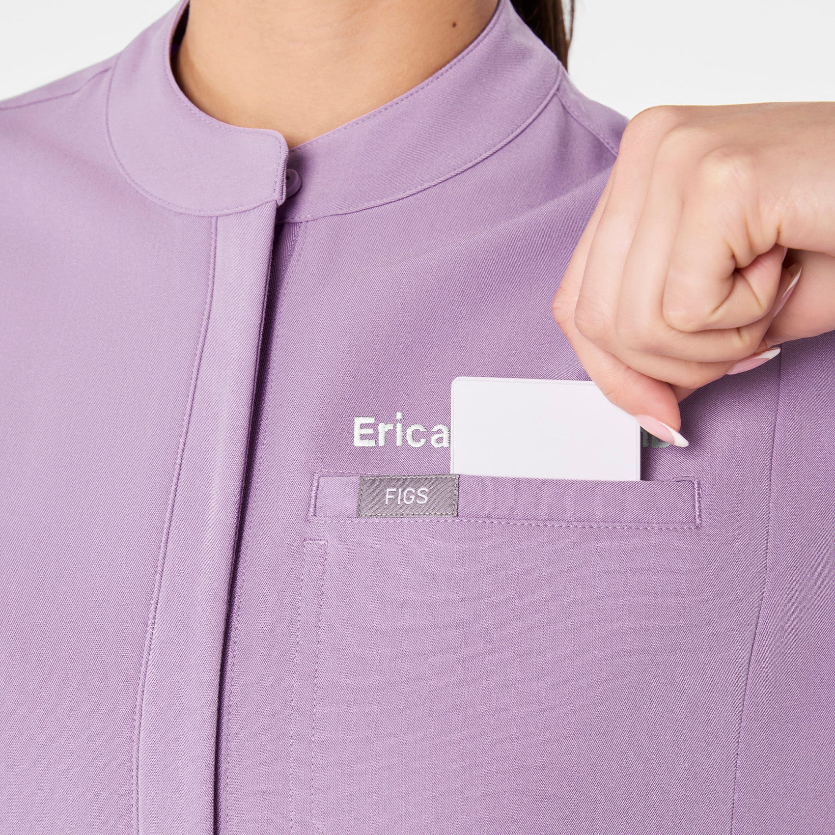 women's Purple Haze Montex - Mock Neck Scrub Top - Image 6