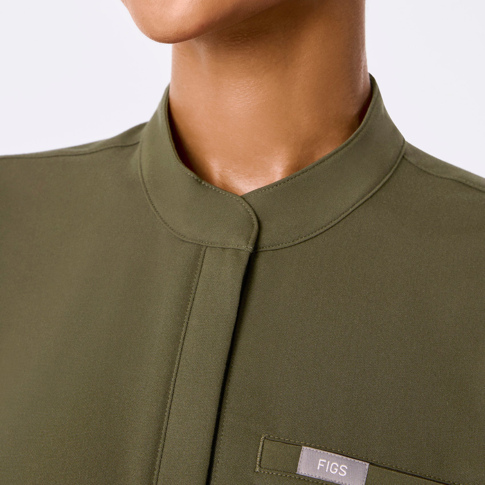 women's Spruce Montex - Mock Neck Scrub Top - Image 5