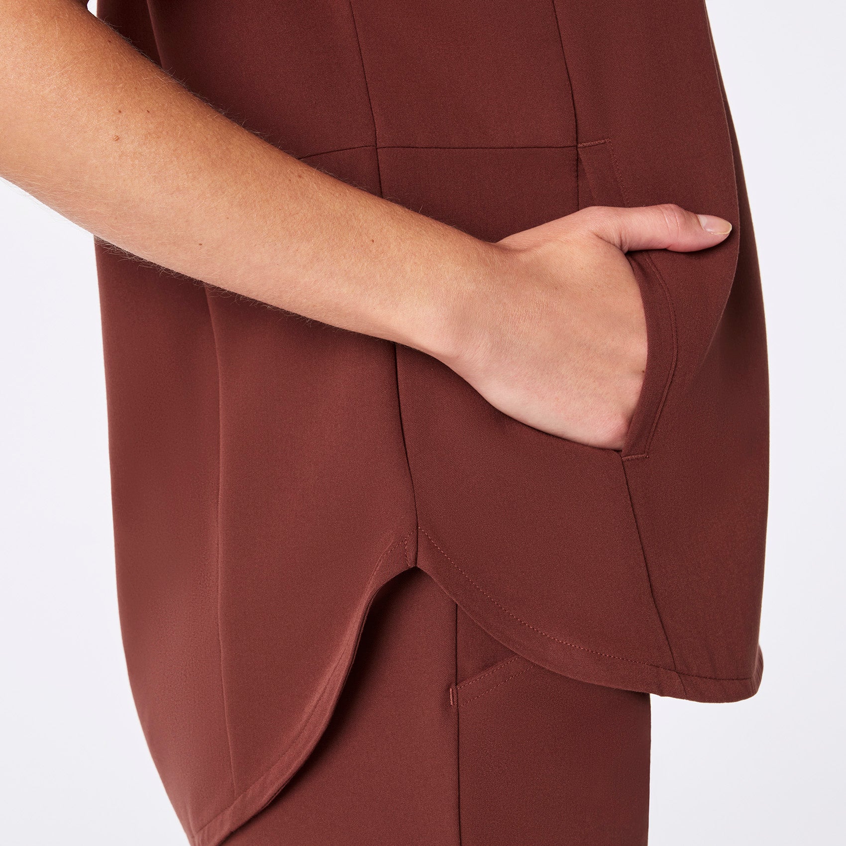 women's Walnut Montex - Mock Neck Scrub Top - Image 8