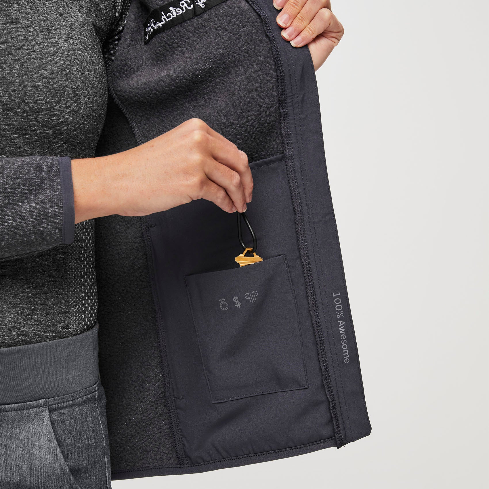 women's Heathered Dark Charcoal On-Shift™ - Sweater Knit Jacket - Image 9
