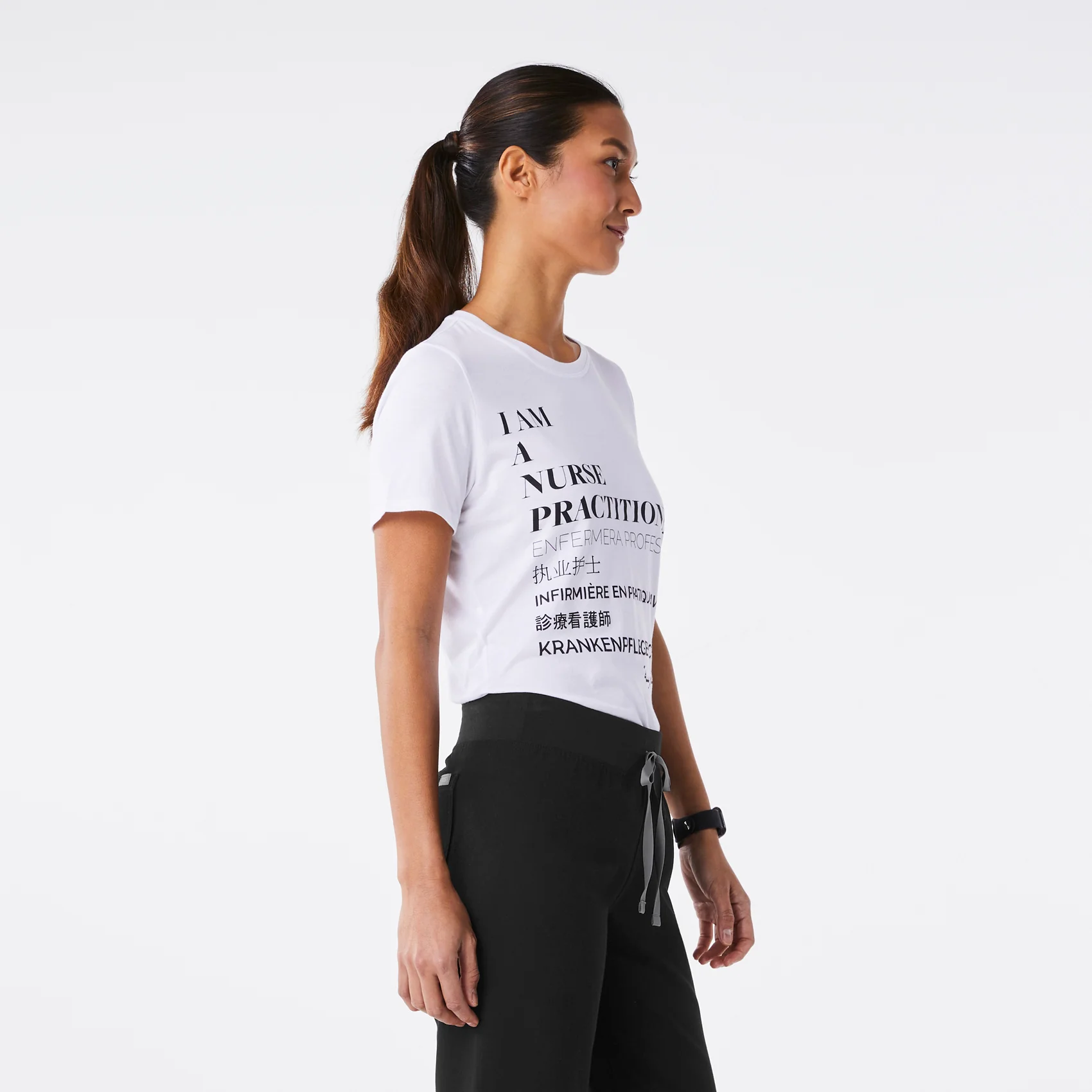 women's White Nurse Practitioner Supersoft - Shortsleeve Underscrub - Image 3