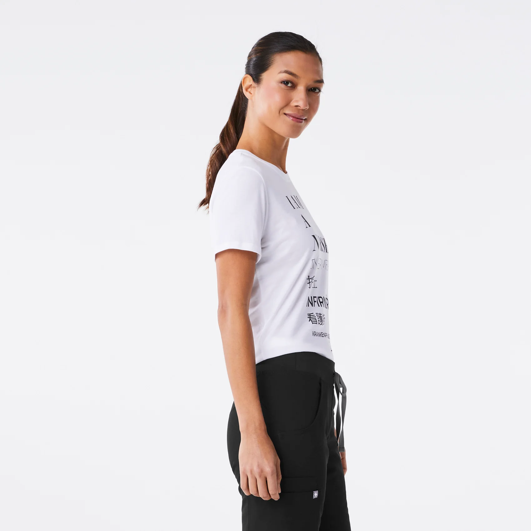 women's White Nurse Supersoft - Shortsleeve Underscrub - Image 3