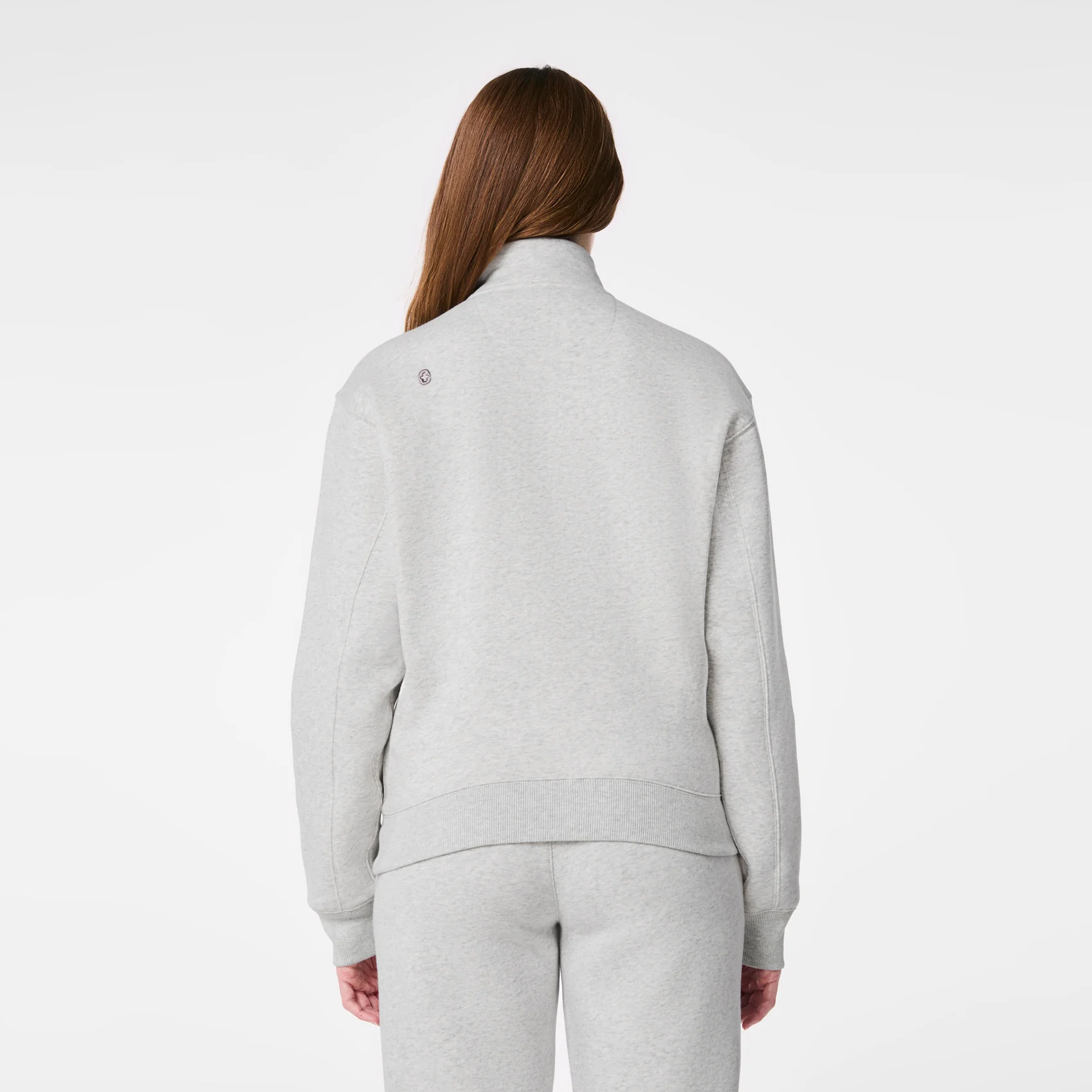 women's Heather Grey Off-Shift Awesome Humans ¼ Zip - Sweatshirt™ - Image 5