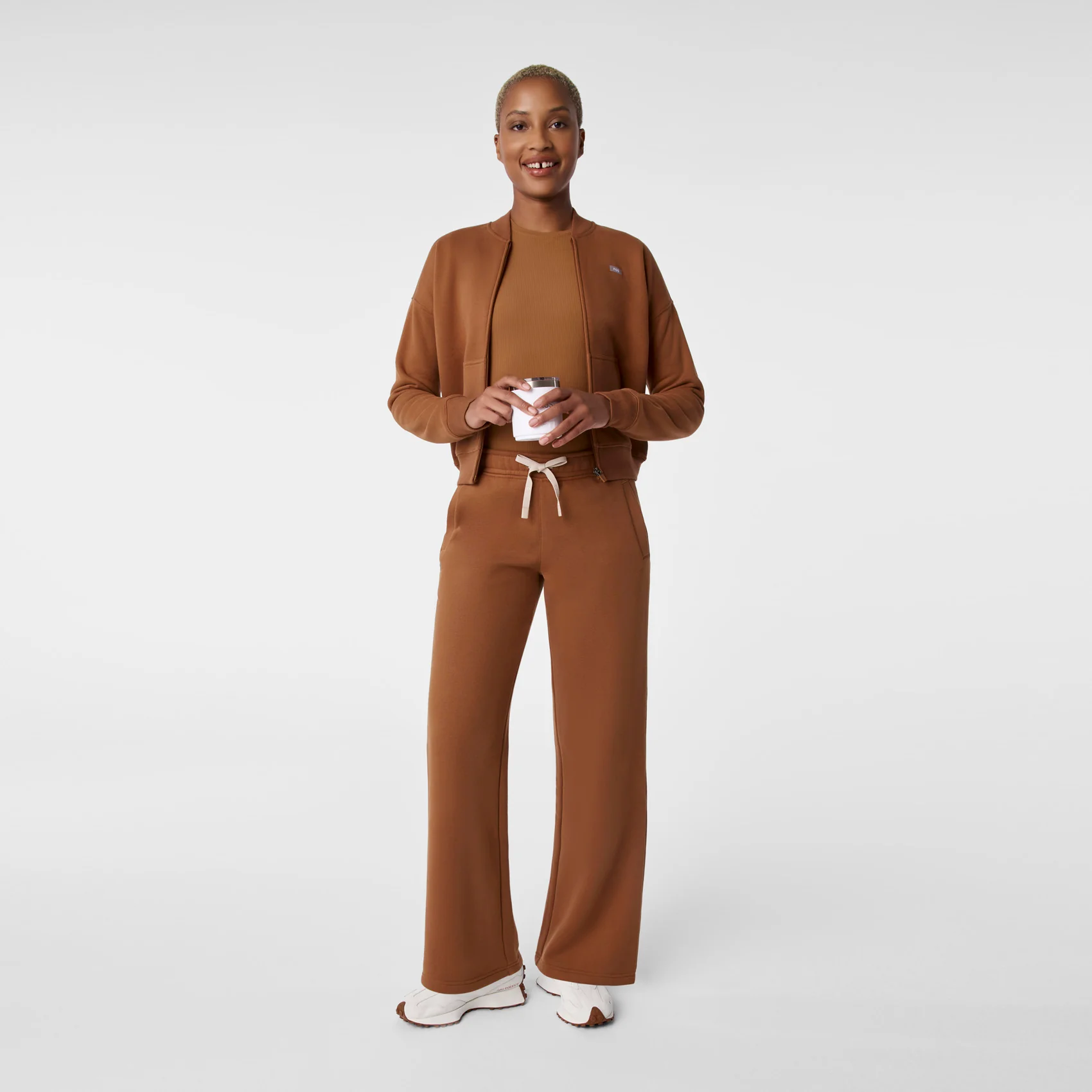 women's Mocha Off-Shift Bomber Sweatshirt™ - Image 2