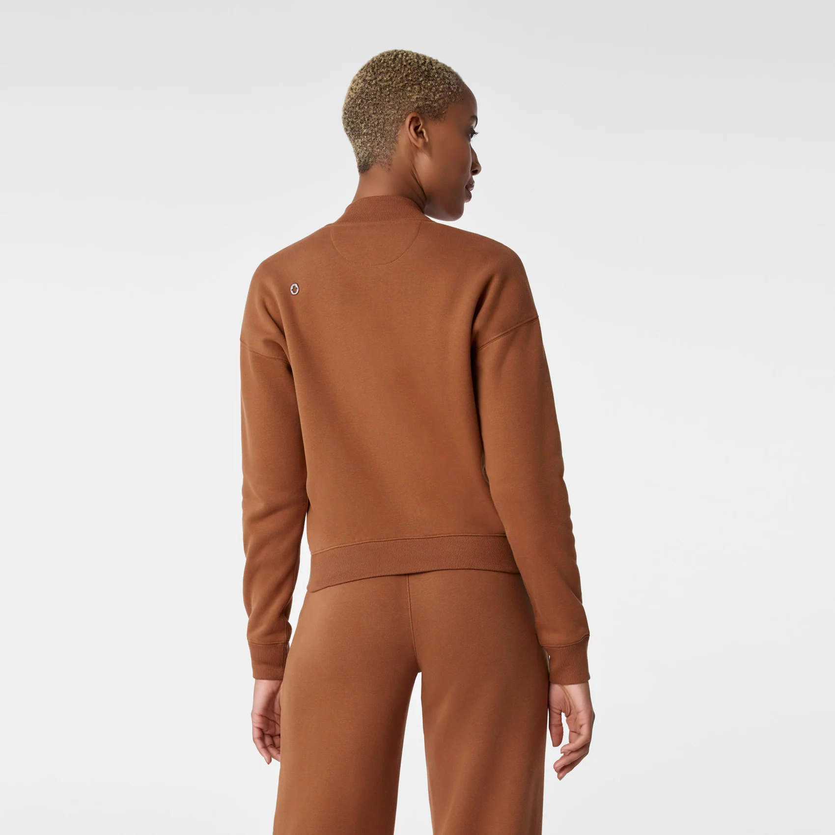 women's Mocha Off-Shift Bomber Sweatshirt™ - Image 4