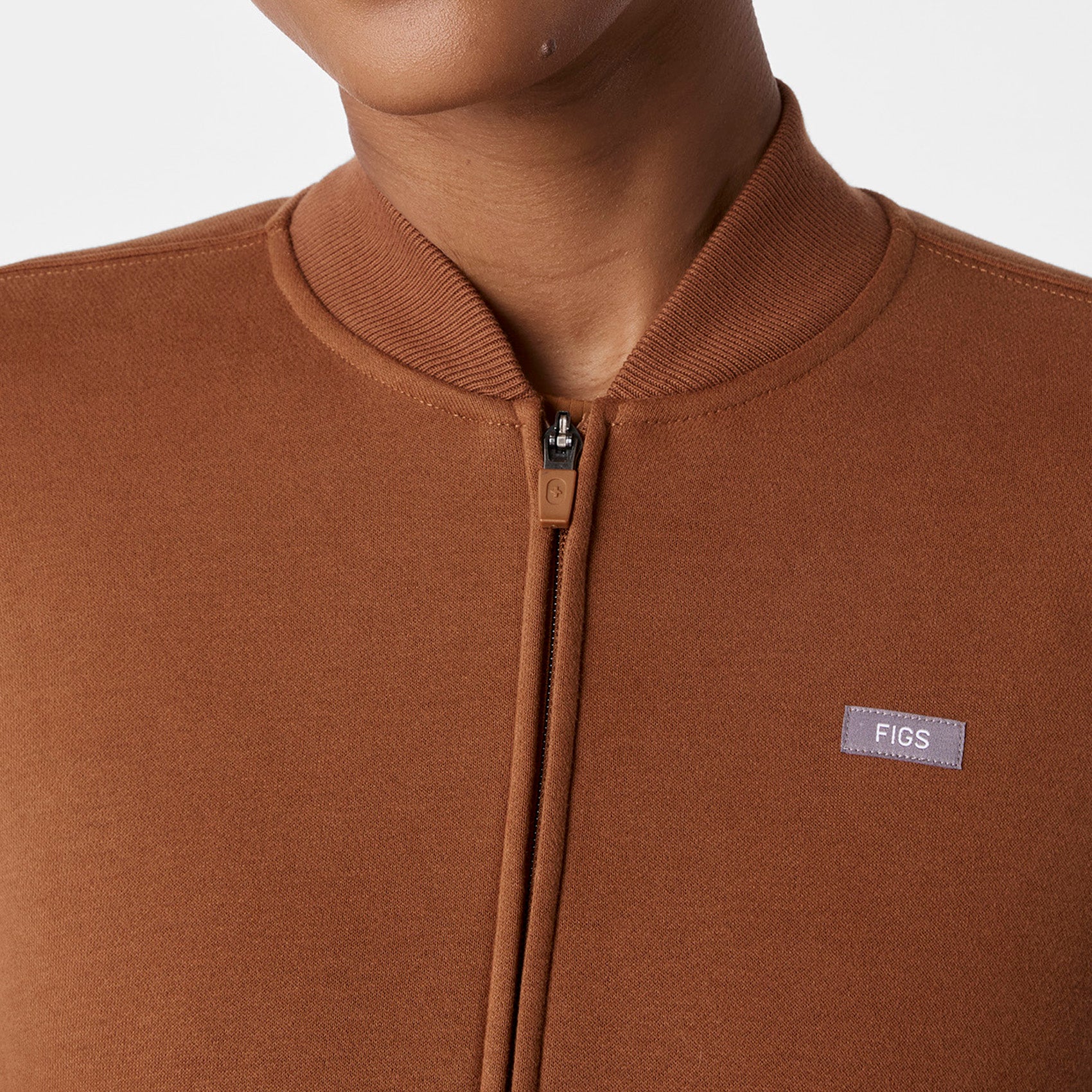 women's Mocha Off-Shift Bomber Sweatshirt™ - Image 6