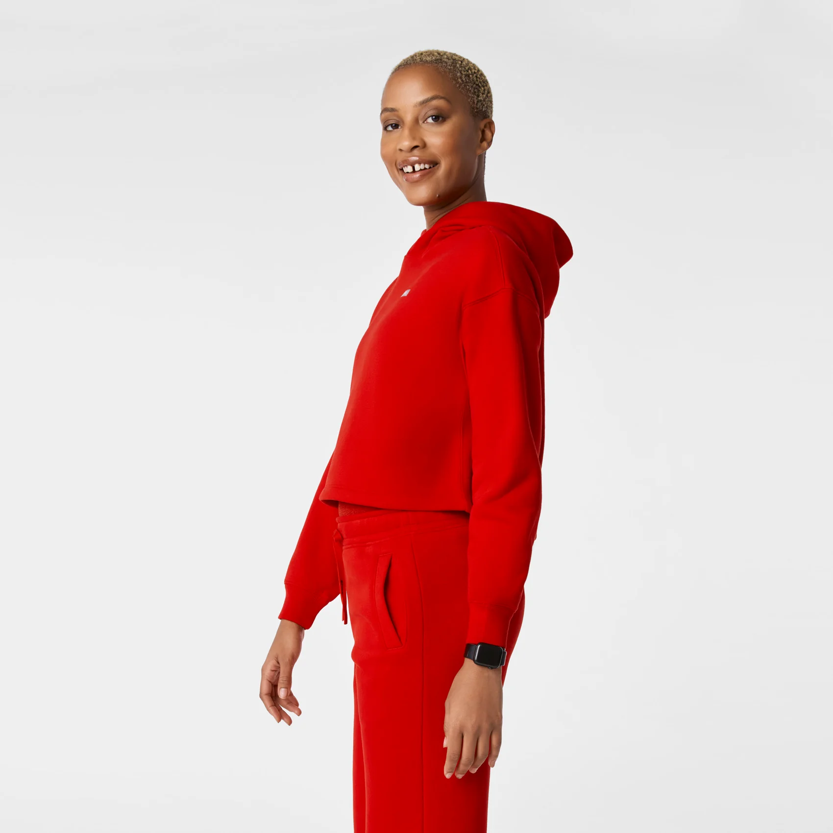 women's Winning Red Off-Shift Cropped - Hoodie Sweatshirt™ - Image 3