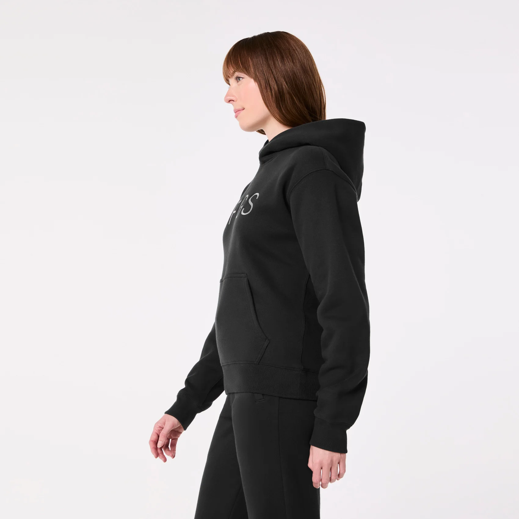 women's Black Off-Shift FIGS Logo - Hoodie Sweatshirt™ - Image 3