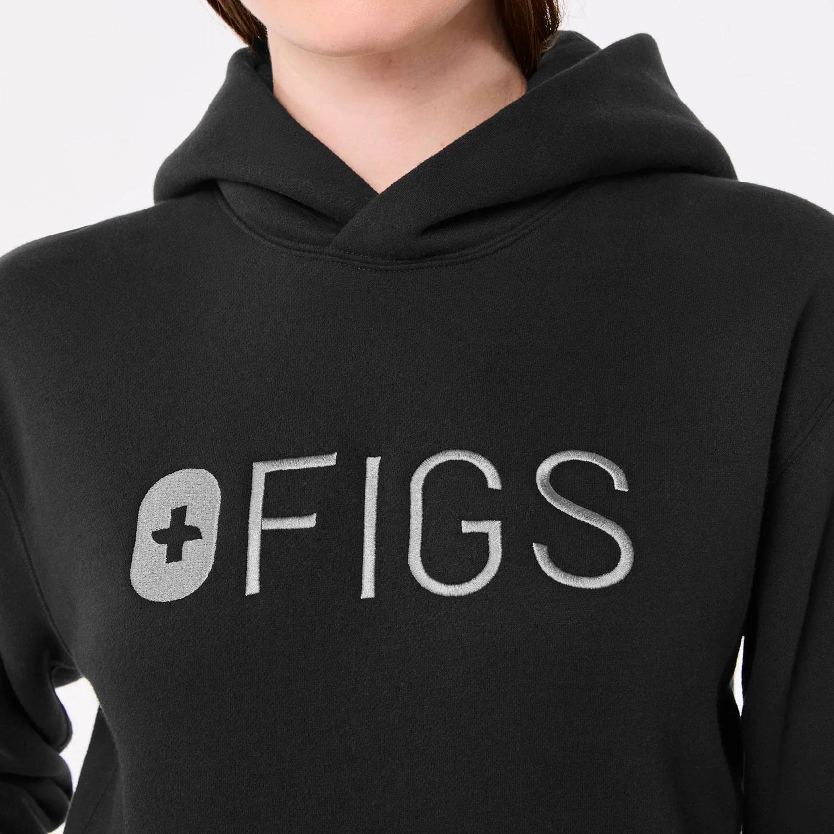 women's Black Off-Shift FIGS Logo - Hoodie Sweatshirt™ - Image 7