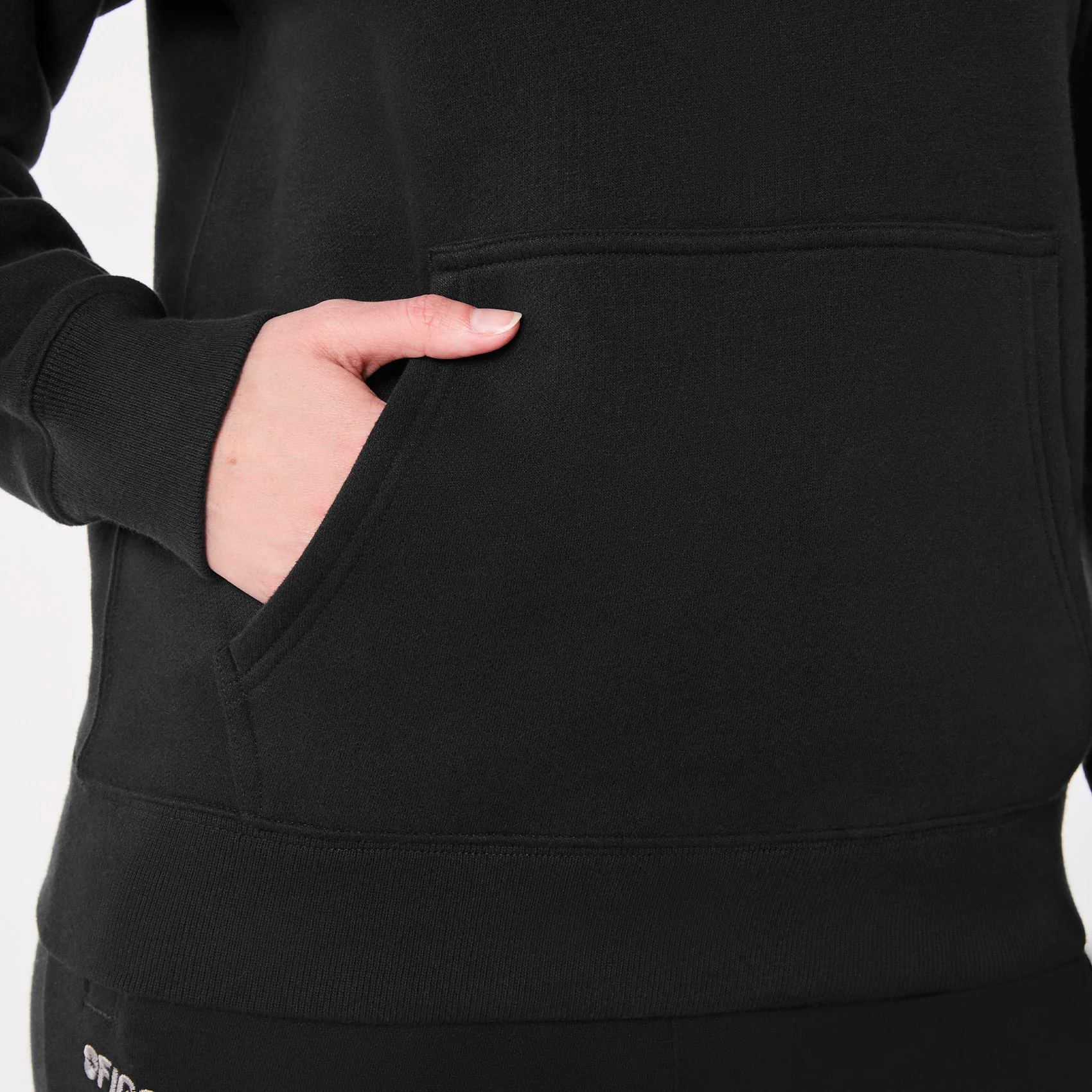 women's Black Off-Shift FIGS Logo - Hoodie Sweatshirt™ - Image 8