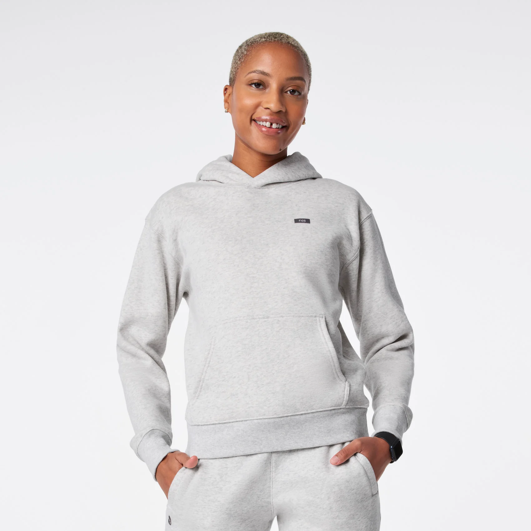 women's Heather Grey Off-Shift - Hoodie Sweatshirtâ˘