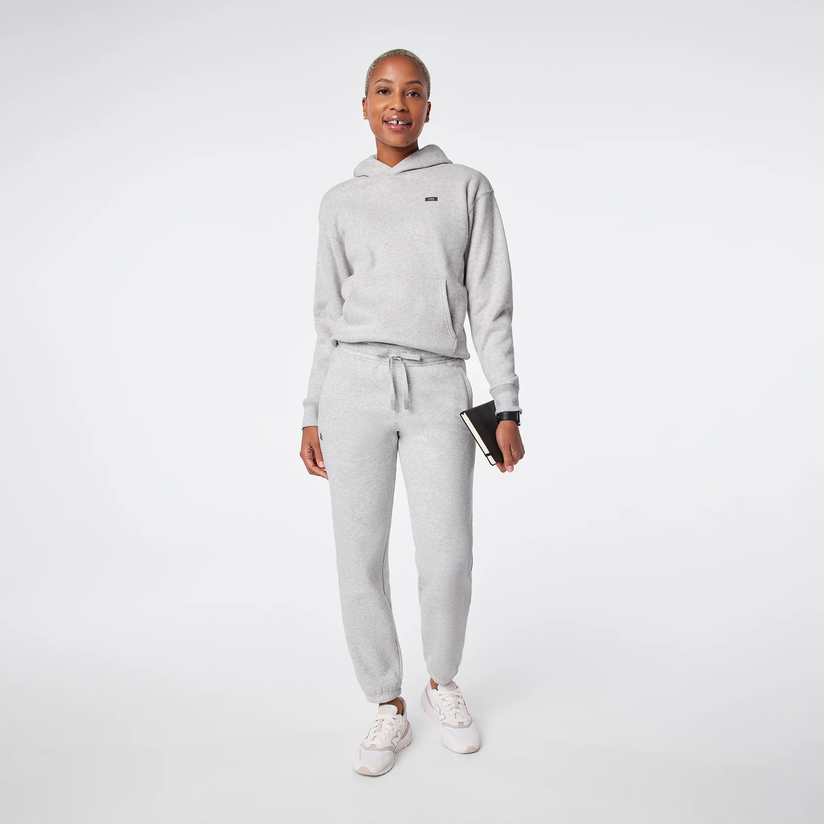 women's Heather Grey Off-Shift - Hoodie Sweatshirt⢠- Image 2