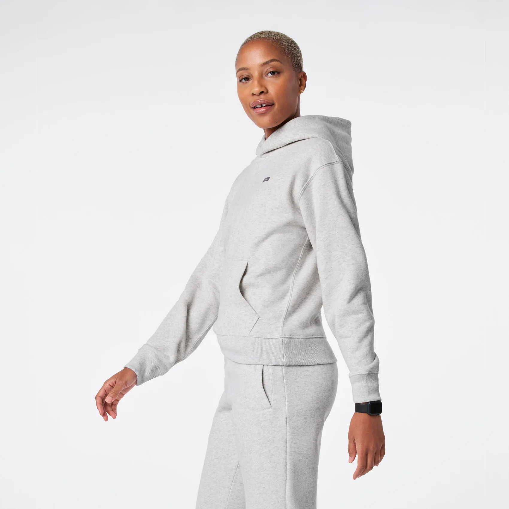 women's Heather Grey Off-Shift - Hoodie Sweatshirt⢠- Image 3
