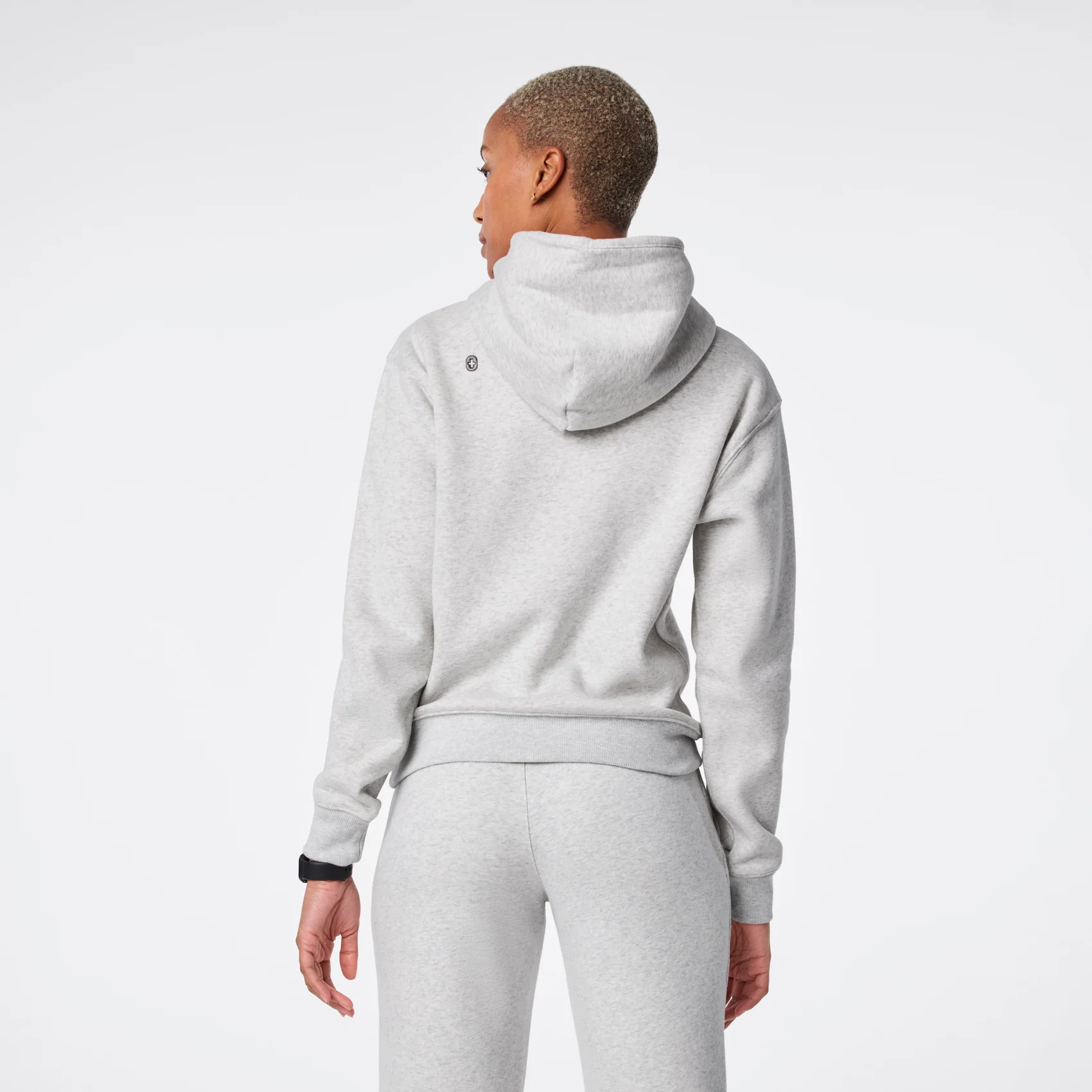women's Heather Grey Off-Shift - Hoodie Sweatshirt⢠- Image 4