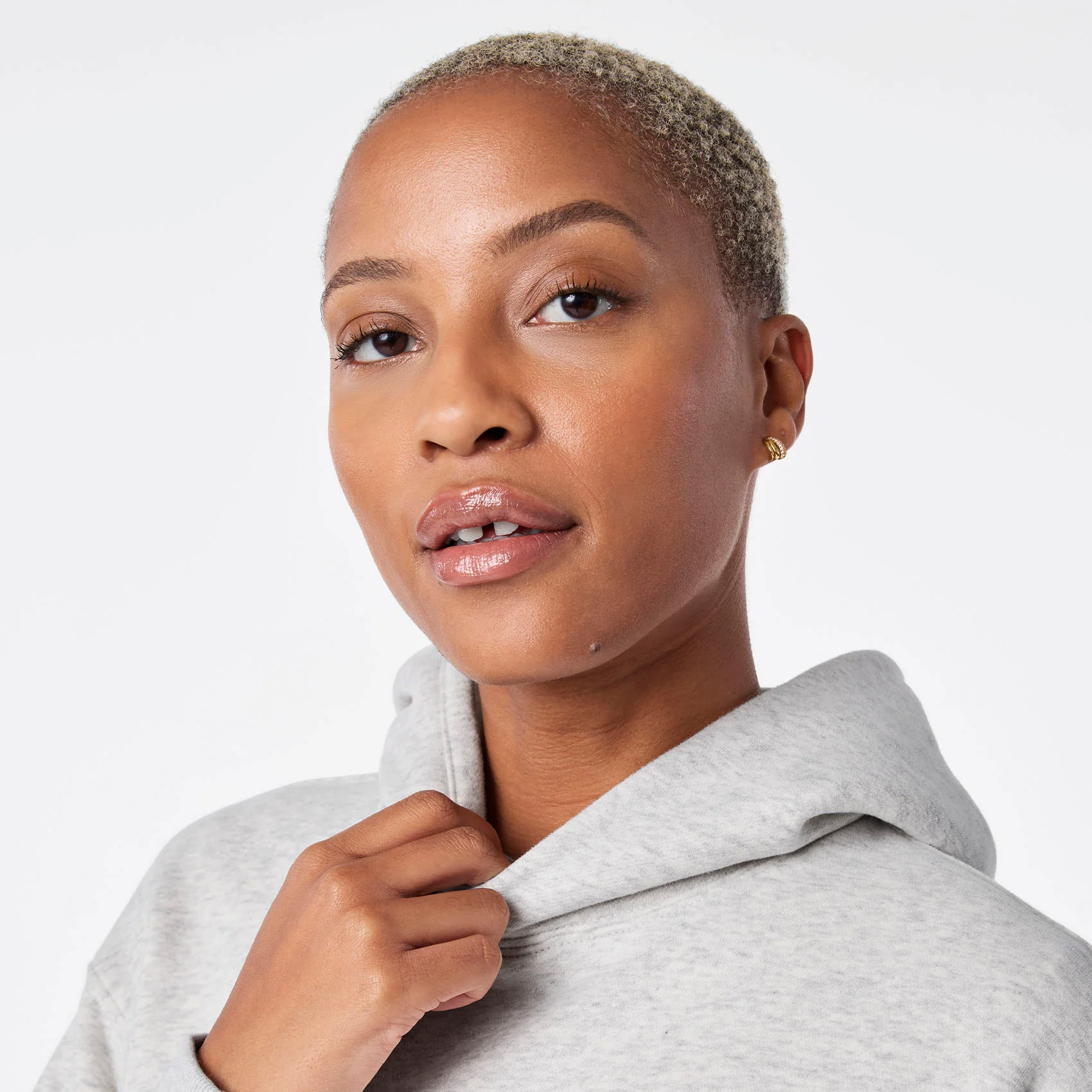 women's Heather Grey Off-Shift - Hoodie Sweatshirt⢠- Image 6