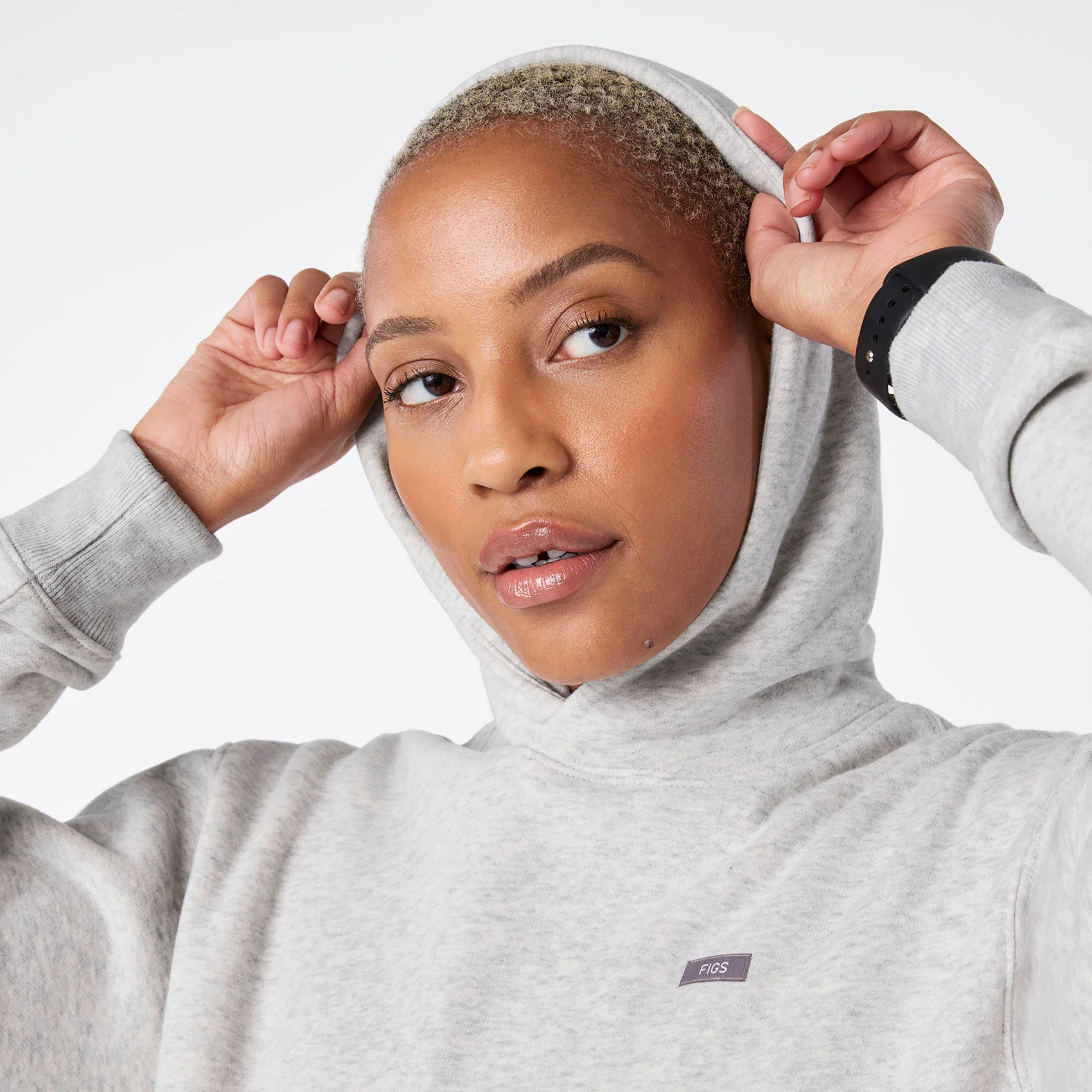 women's Heather Grey Off-Shift - Hoodie Sweatshirt⢠- Image 7