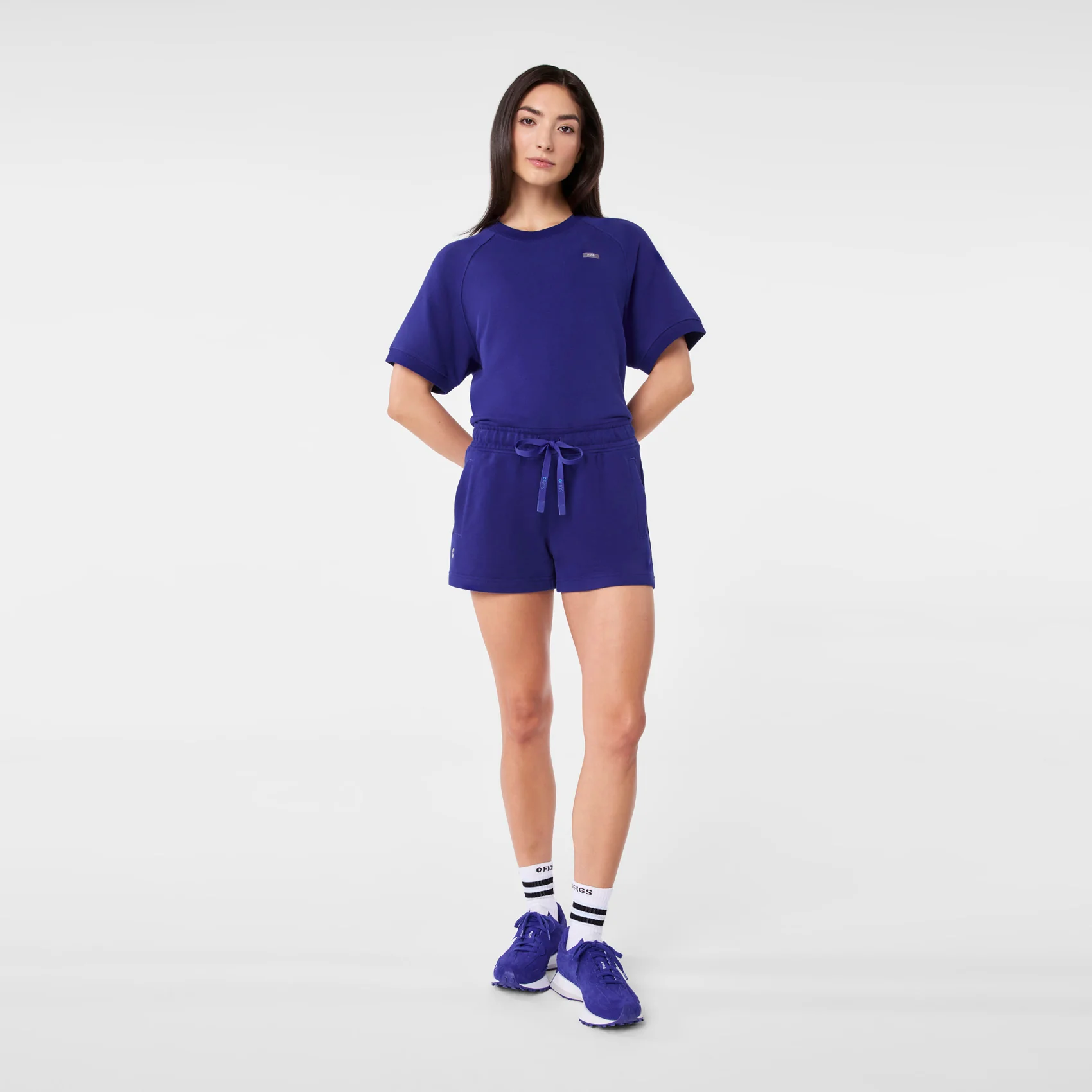 women's Deep Royal Blue Off-Shift - Lounge Shorts⢠- Image 2