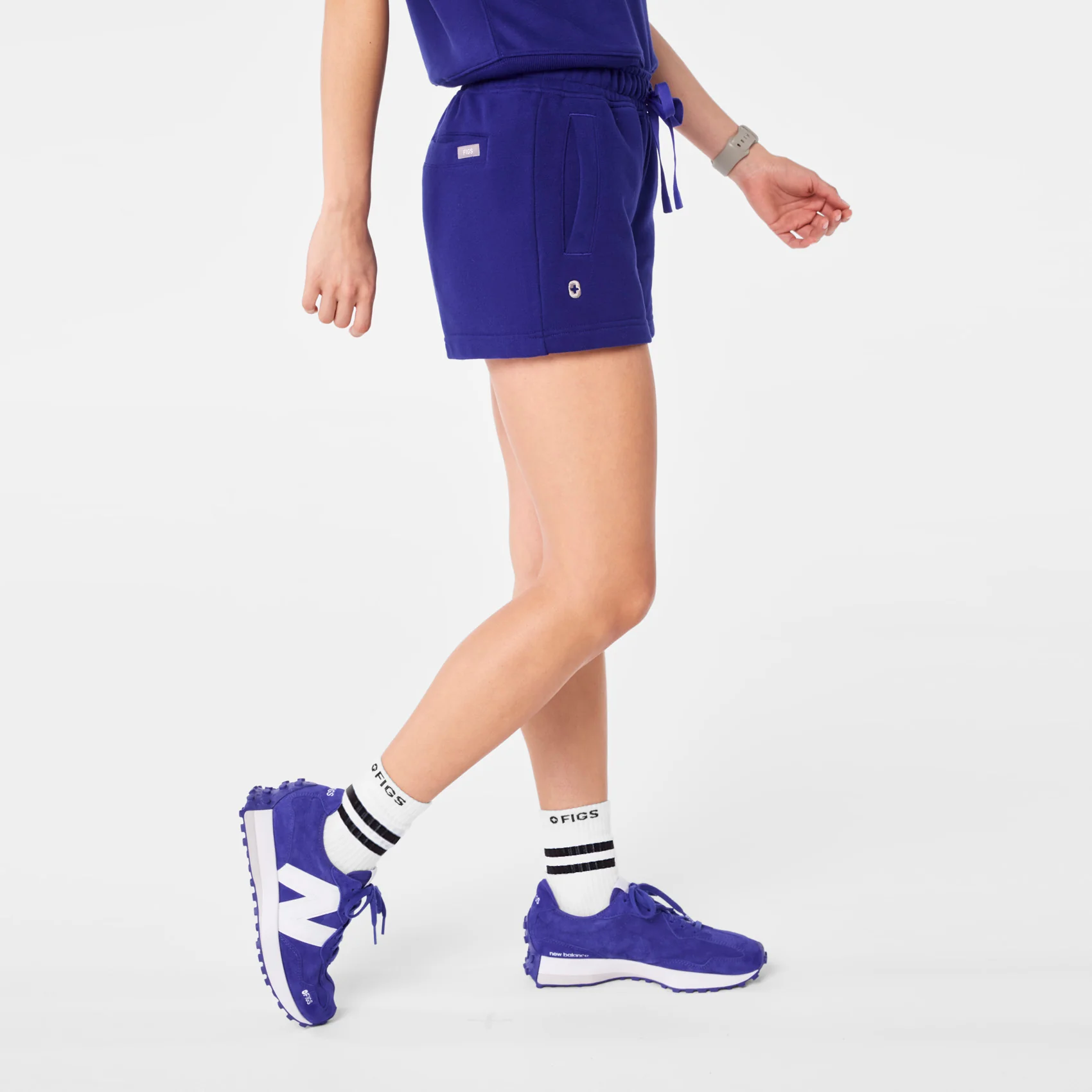 women's Deep Royal Blue Off-Shift - Lounge Shorts⢠- Image 3