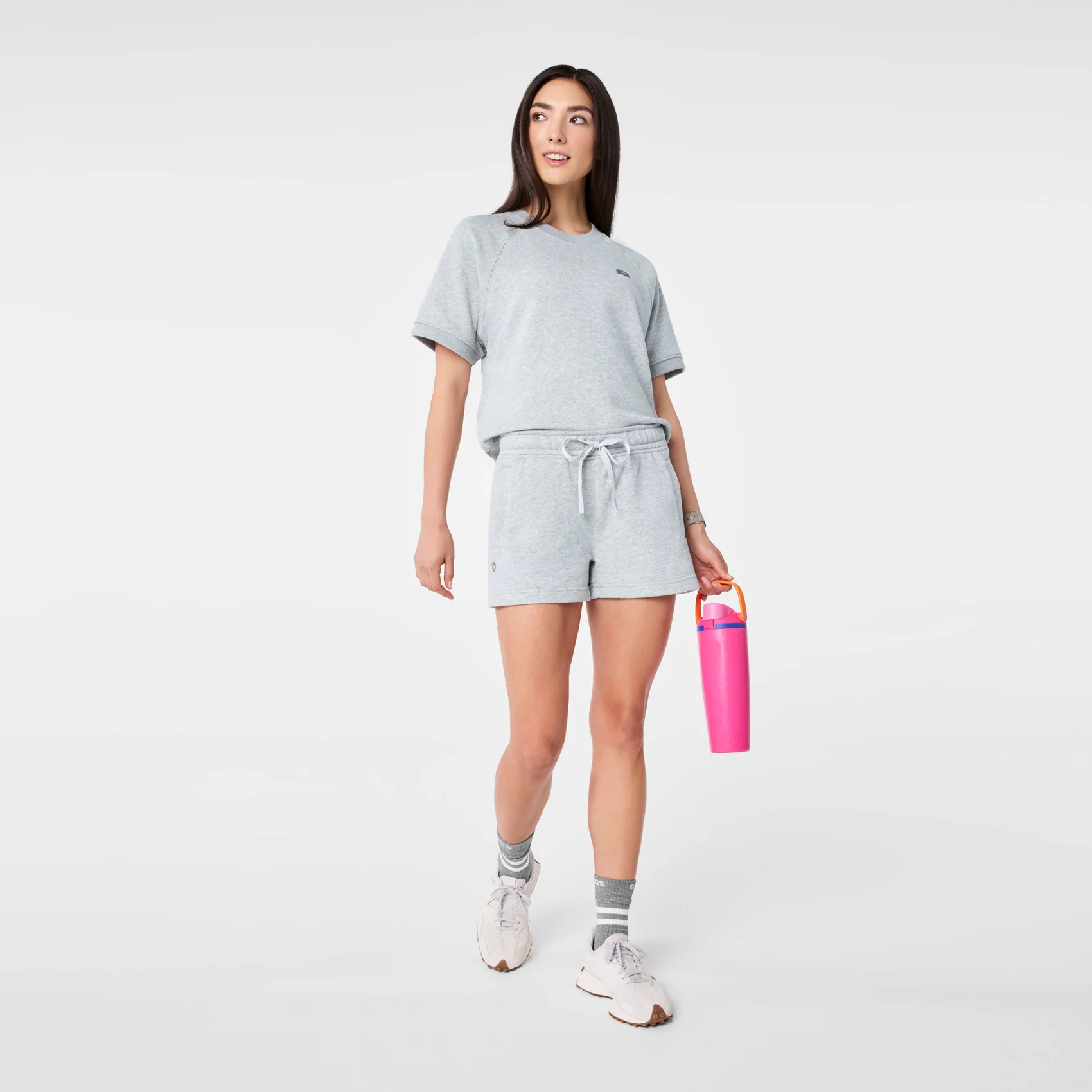 women's Heather Grey Off-Shift - Lounge Shorts™ - Image 2
