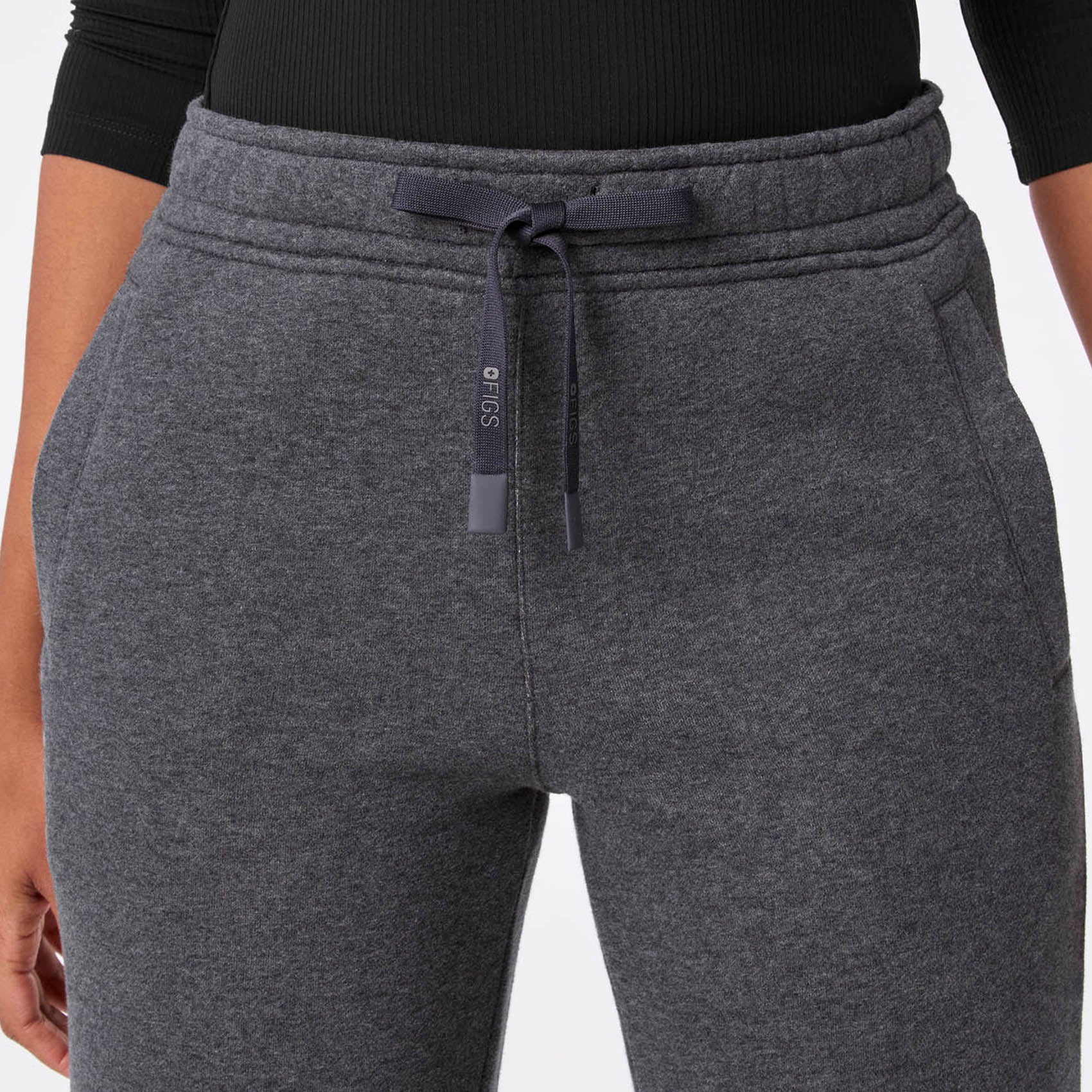 women's Charcoal Heather Grey Off-Shift Wide Leg - Sweatpant™ - Image 6
