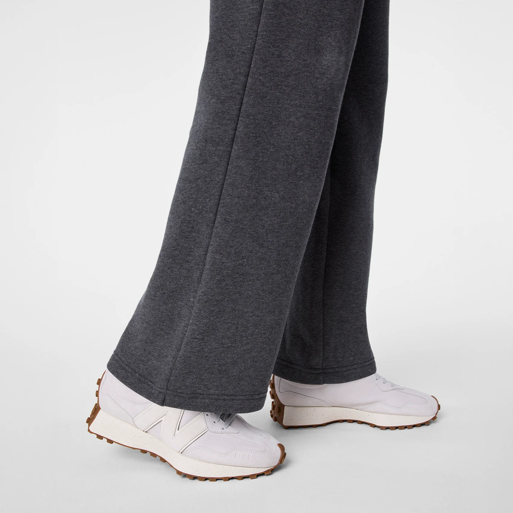 women's Charcoal Heather Grey Off-Shift Wide Leg - Sweatpant™ - Image 8