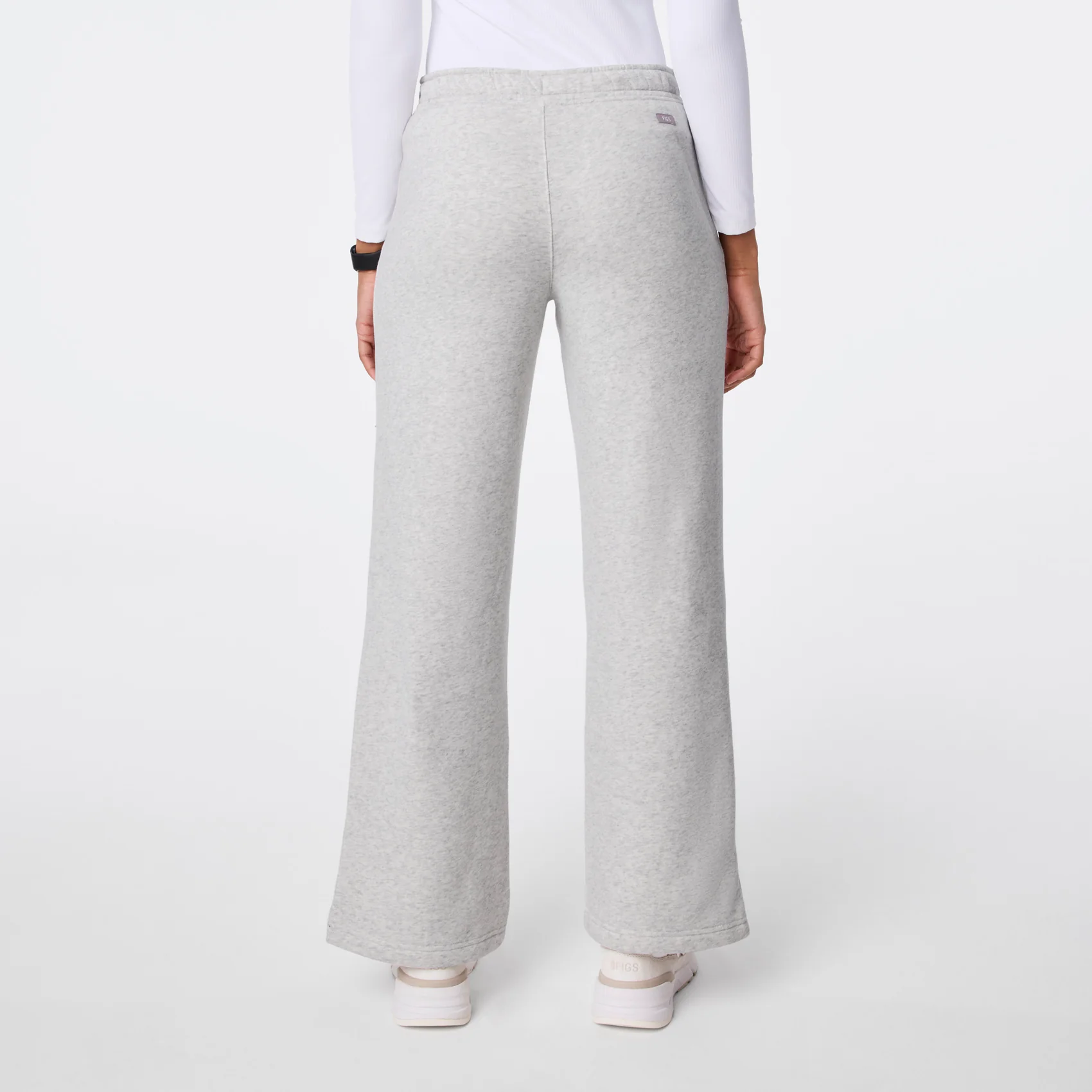 women's Heather Grey Off-Shift Wide Leg - Sweatpant™ - Image 4